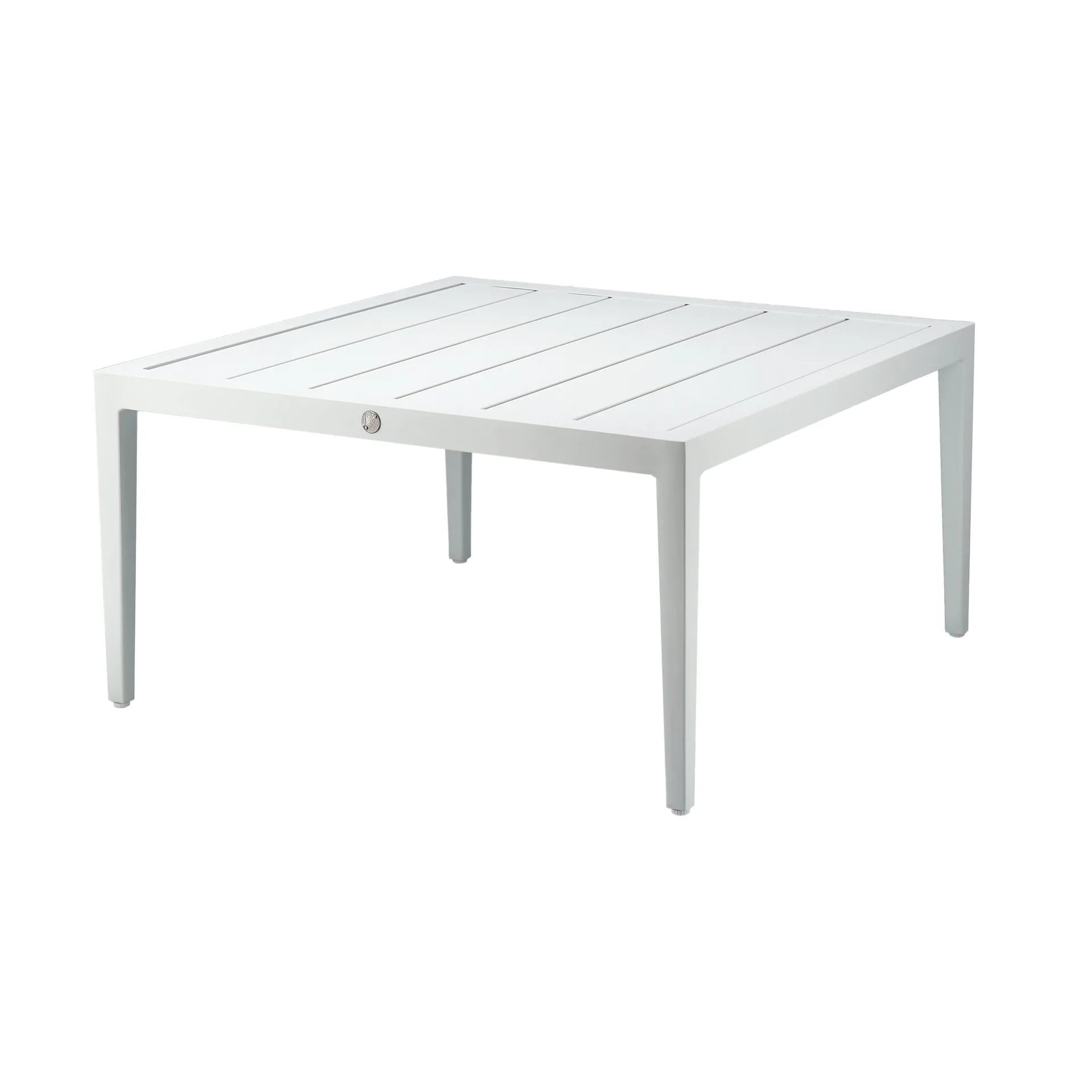 Santander coffee table 78x78x40 cm, White aluminium 1898