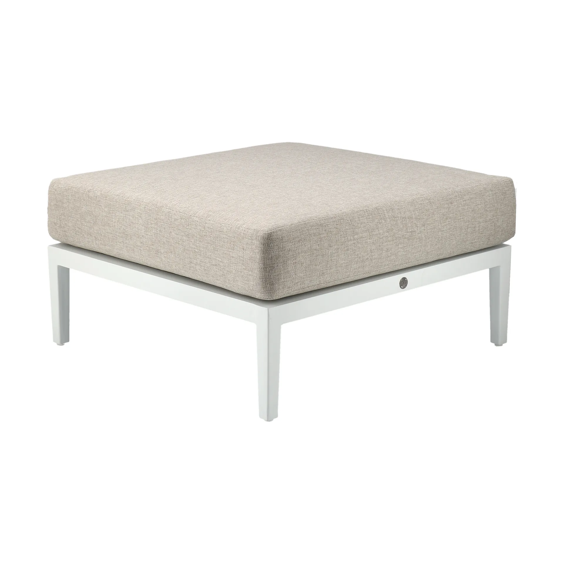 Santander footstool, White-beige 1898