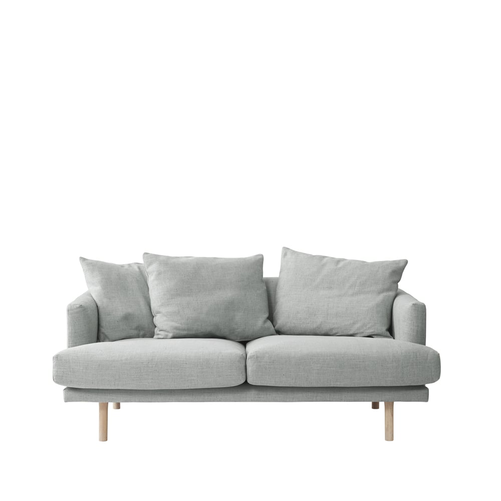 1898 Sjövik 2.5 seat sofa Bern 0348 grey. White oiled oak legs
