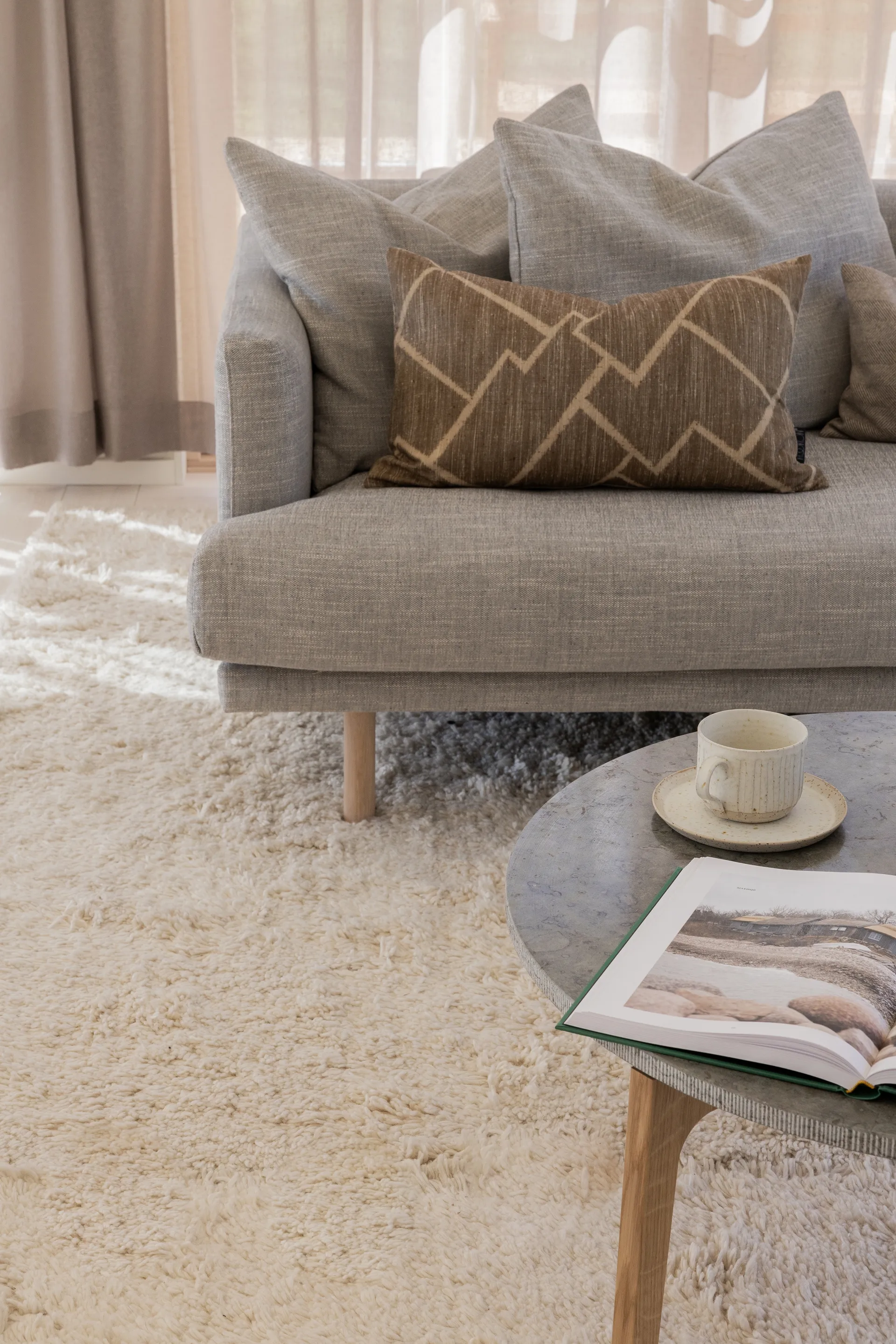 Sjövik 3 seat sofa, Bern 0348 grey 1898