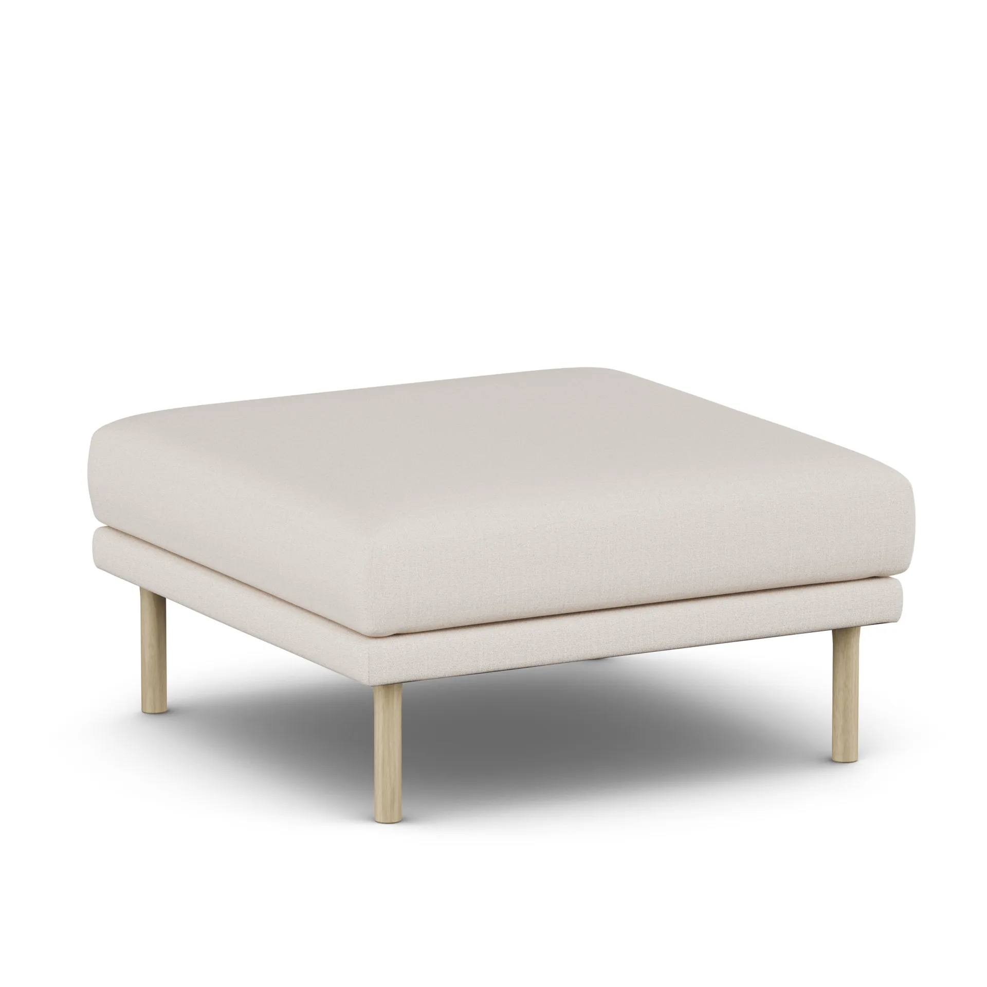Sjövik footstool, Same Off White 6671-white-oiled oak 1898