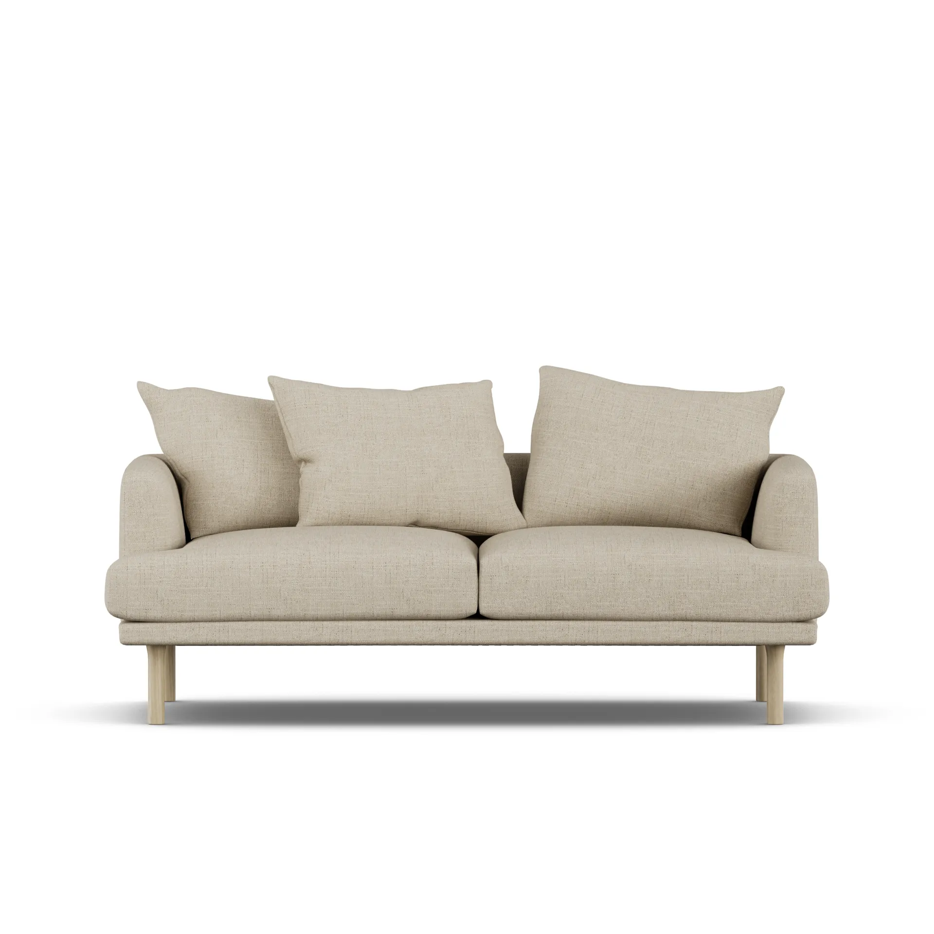 Sjövik sofa, Bern Beige 0341-white-oiled oak, 2,5-seater 1898