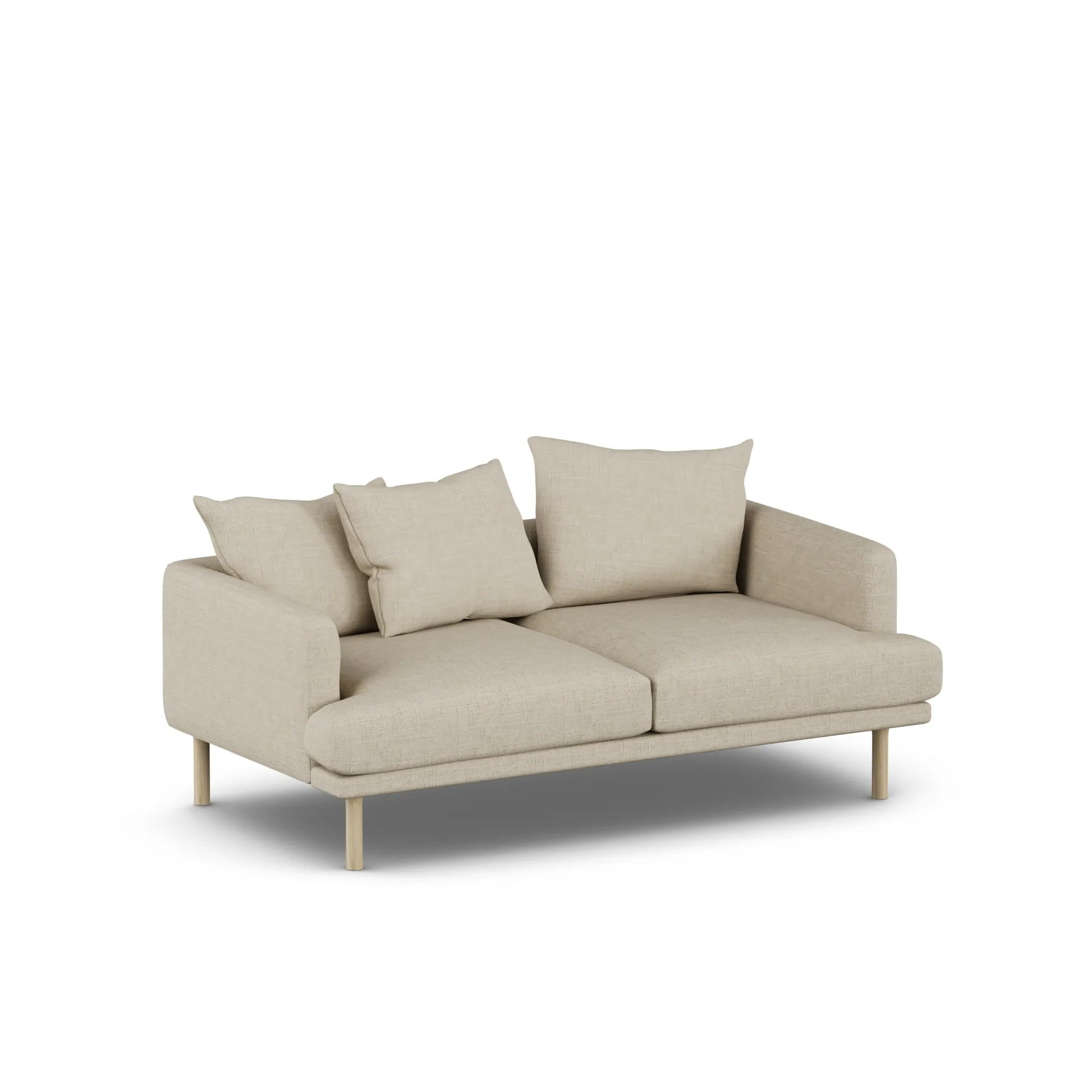 Sjövik sofa, Bern Beige 0341-white-oiled oak, 2,5-seater 1898