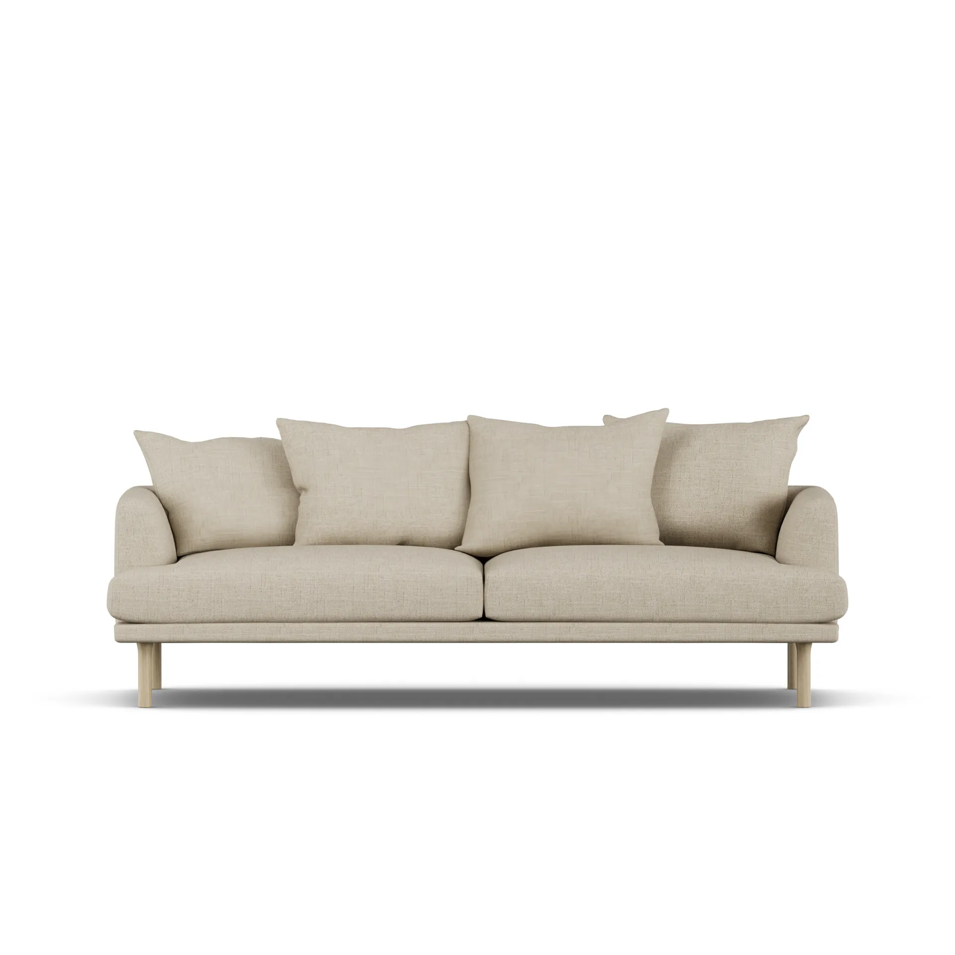 Sjövik sofa, Bern Beige 0341-white-oiled oak, 3-seater 1898