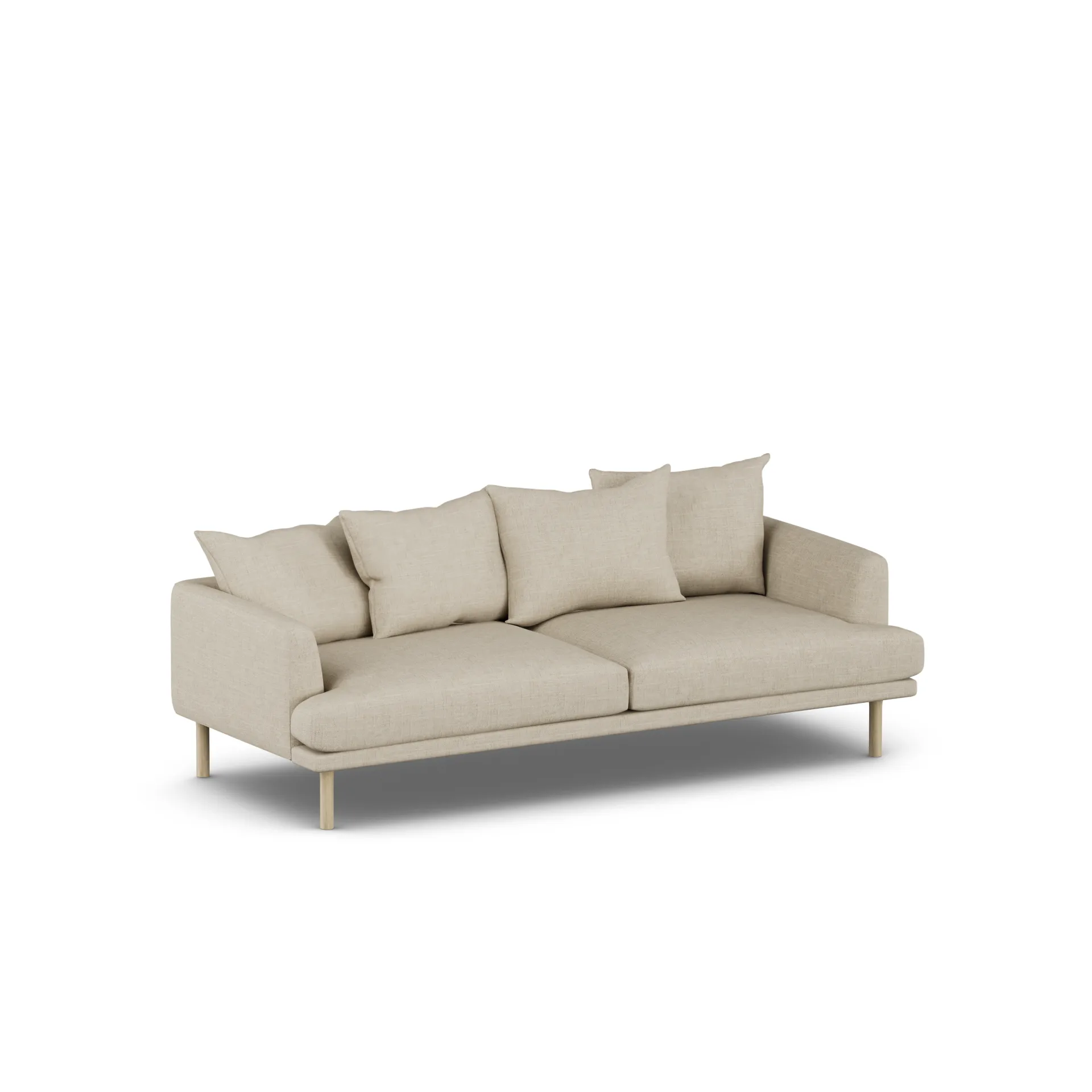Sjövik sofa, Bern Beige 0341-white-oiled oak, 3-seater 1898