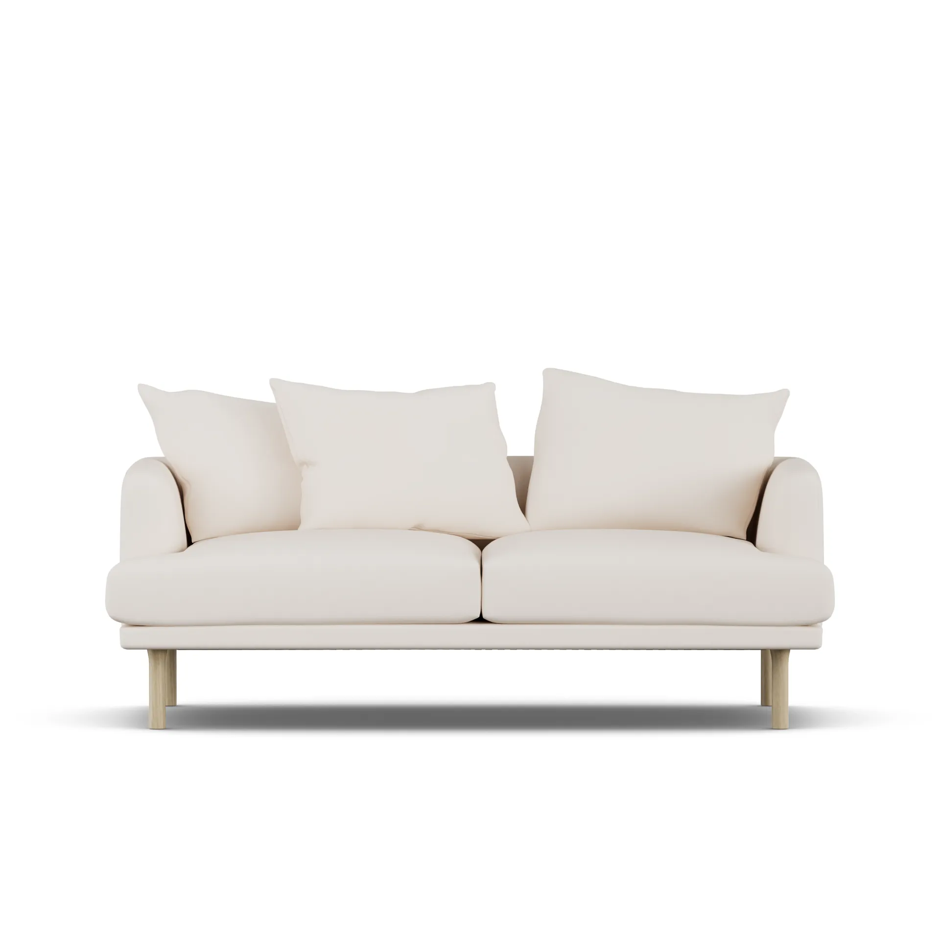 Sjövik sofa, Caleido Beige 9600-white-oiled oak, 2,5-seater 1898