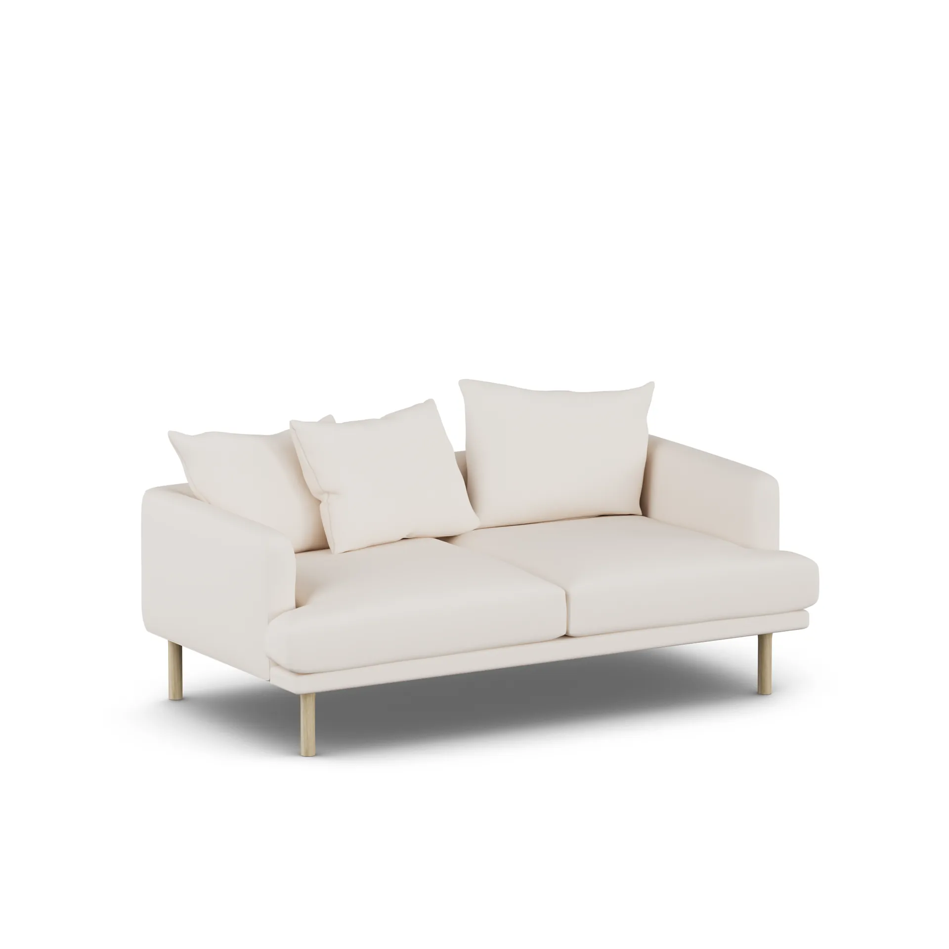 Sjövik sofa, Caleido Beige 9600-white-oiled oak, 2,5-seater 1898