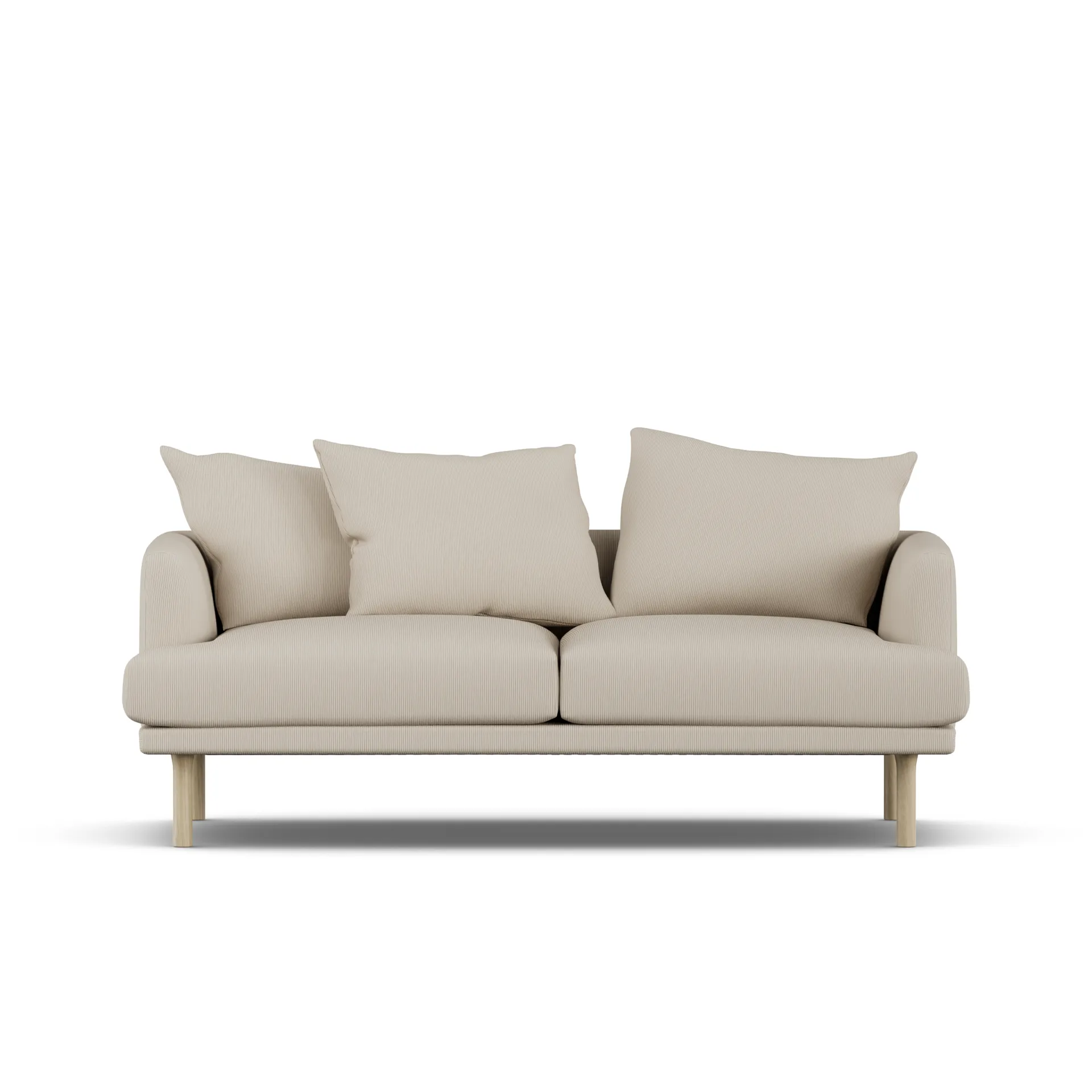 Sjövik sofa, Jump Beige 1956-white-oiled oak, 2,5-seater 1898
