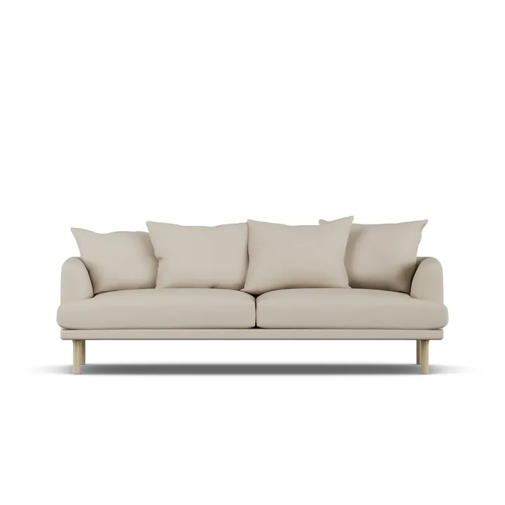Sjövik sofa - Jump Beige 1956-white-oiled oak, 3-seater - 1898