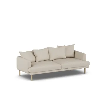 Sjövik sofa - Jump Beige 1956-white-oiled oak, 3-seater - 1898