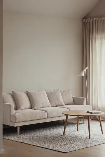 Sjövik sofa - Jump Beige 1956-white-oiled oak, 3,5-seater - 1898