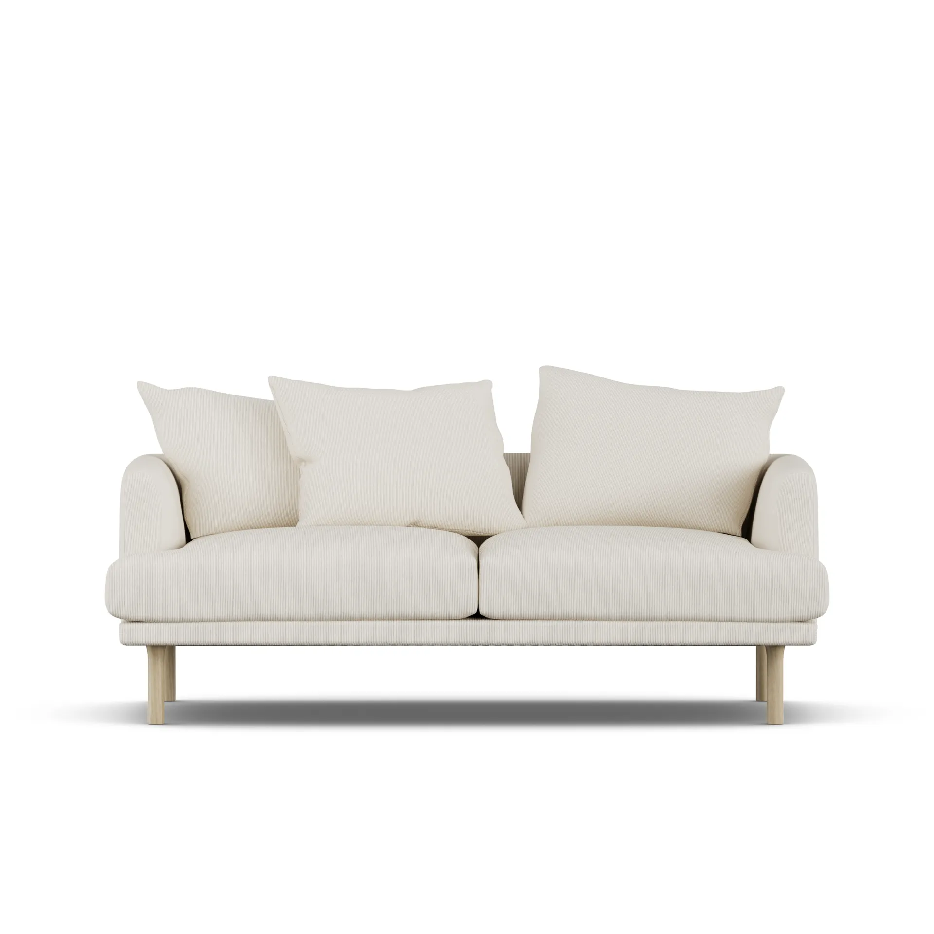 Sjövik sofa, Jump Off White 1954-white-oiled oak, 2,5-seater 1898