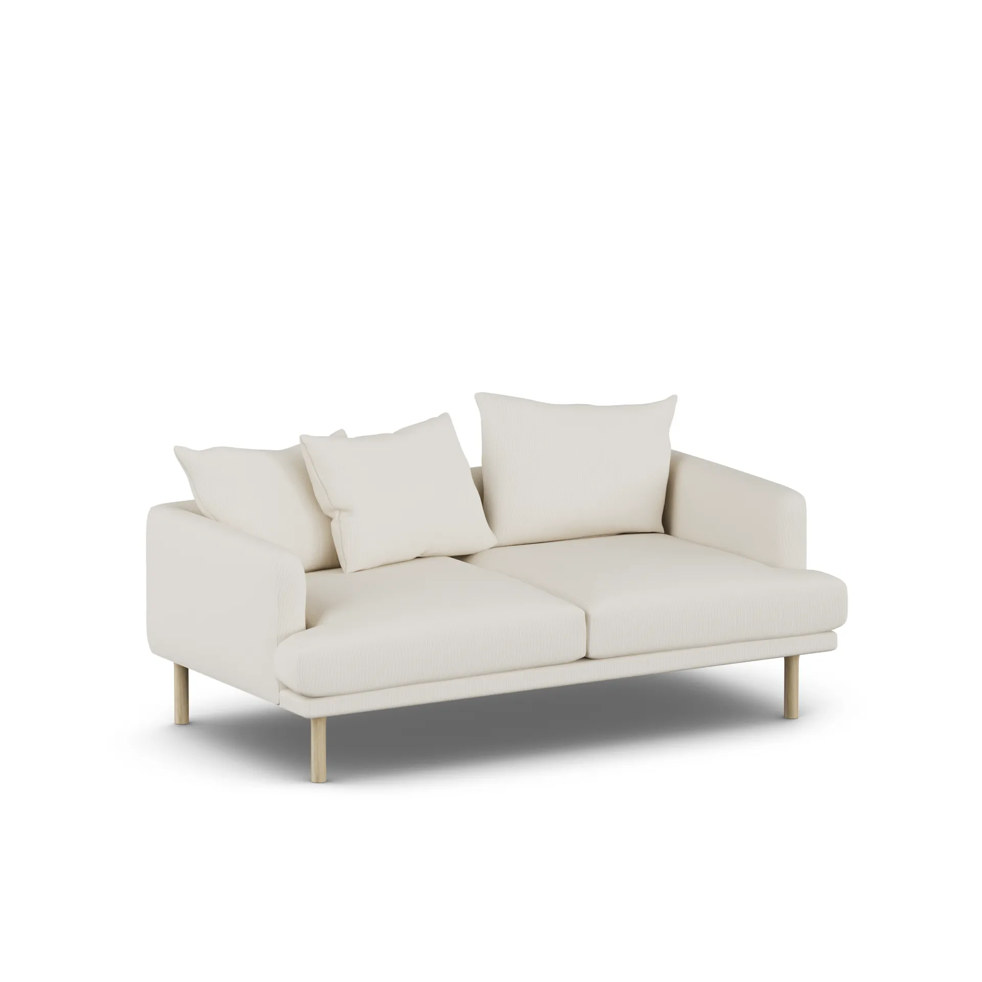 Sjövik sofa, Jump Off White 1954-white-oiled oak, 2,5-seater 1898