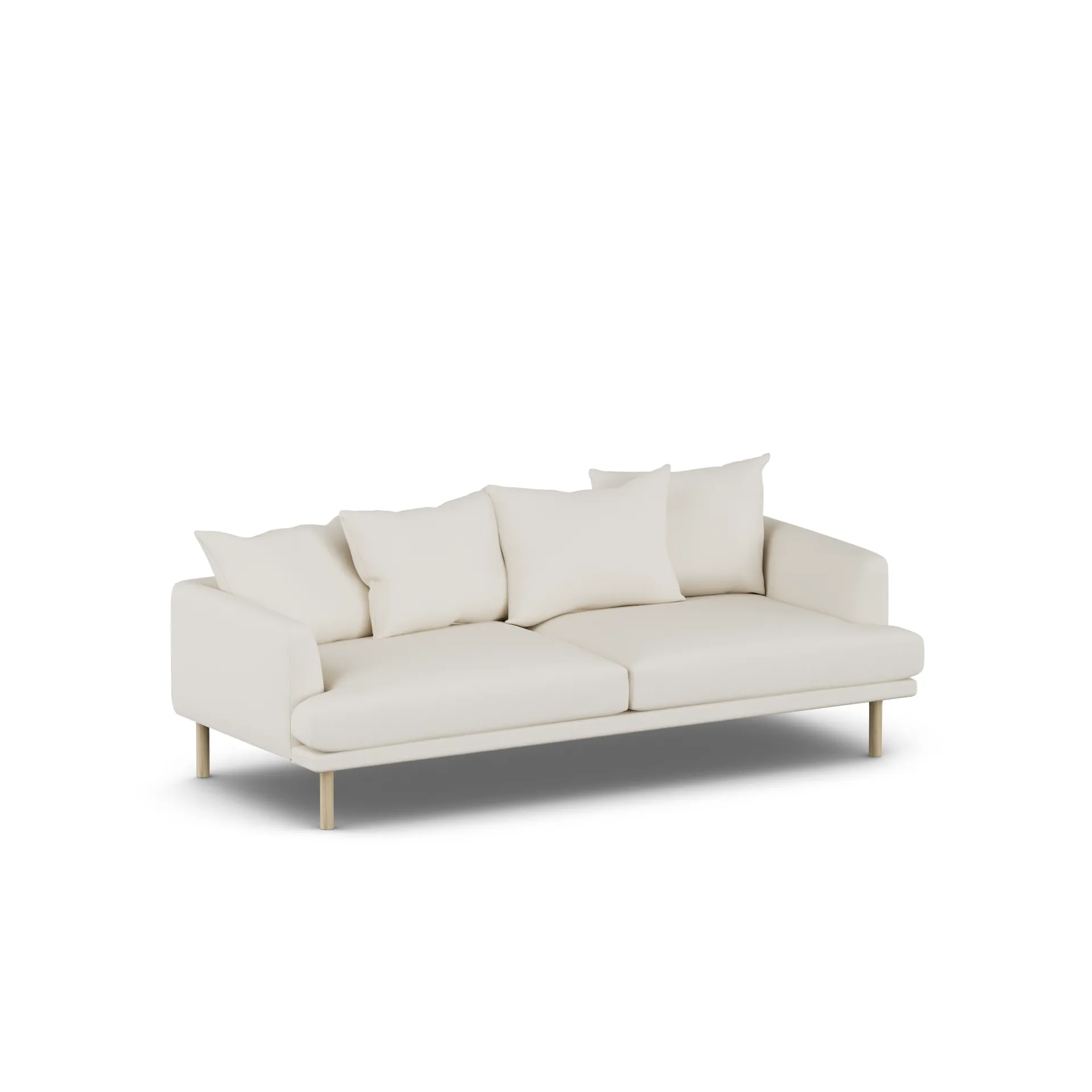 Sjövik sofa, Jump Off White 1954-white-oiled oak, 3-seater 1898