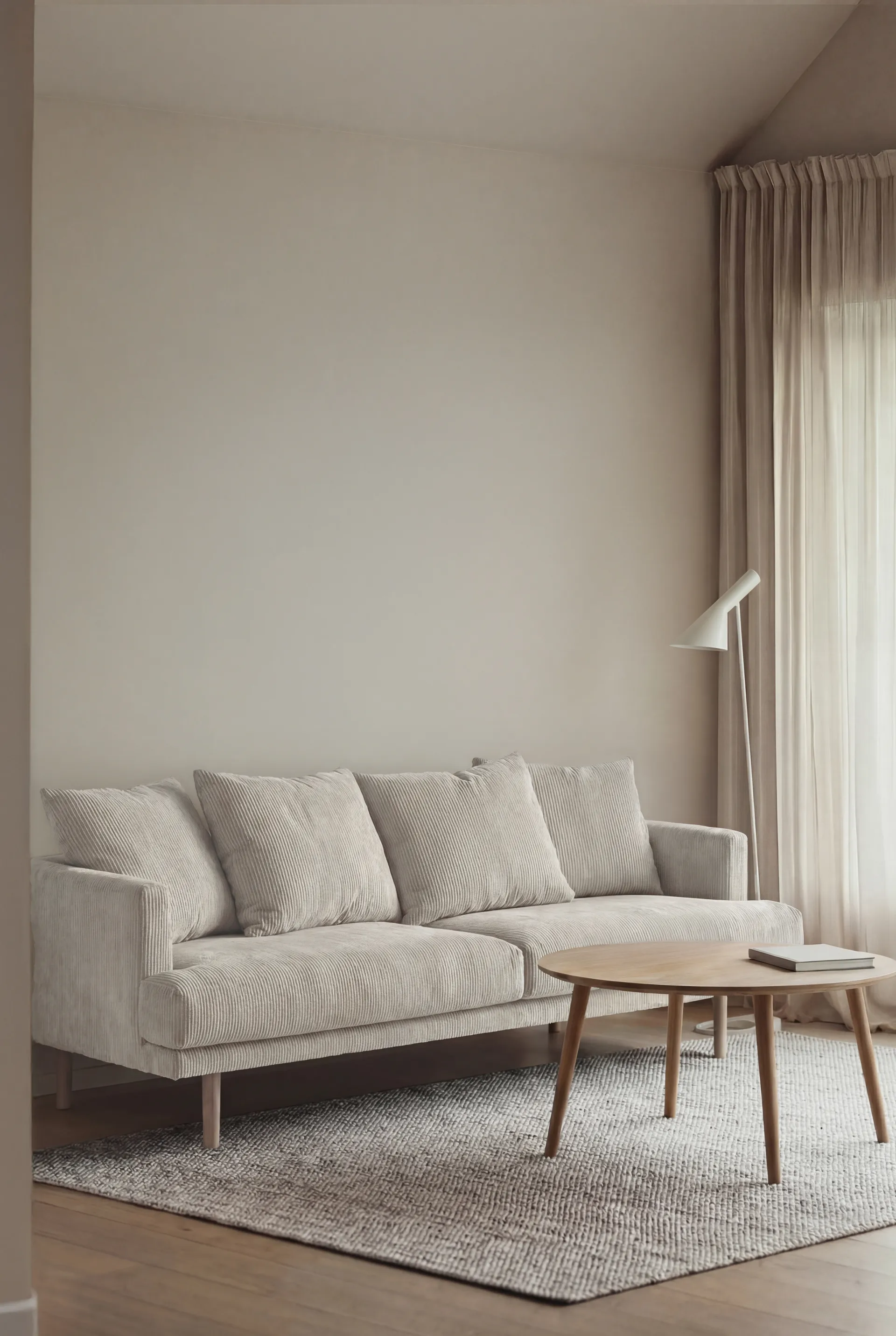 Sjövik sofa, Jump Off White 1954-white-oiled oak, 3-seater 1898