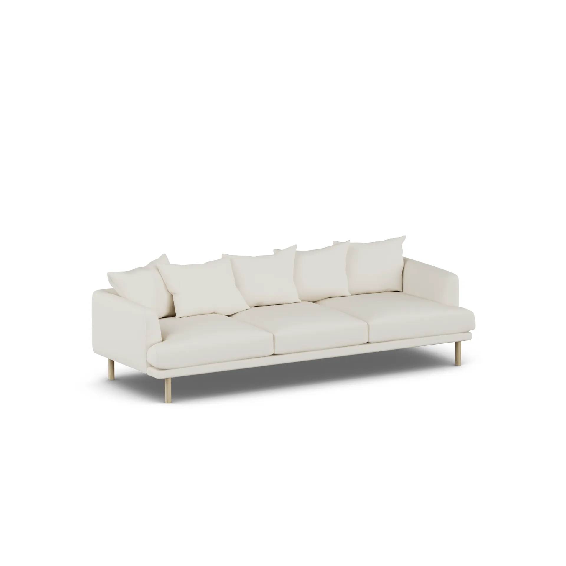Sjövik sofa, Jump Off White 1954-white-oiled oak, 3,5-seater 1898