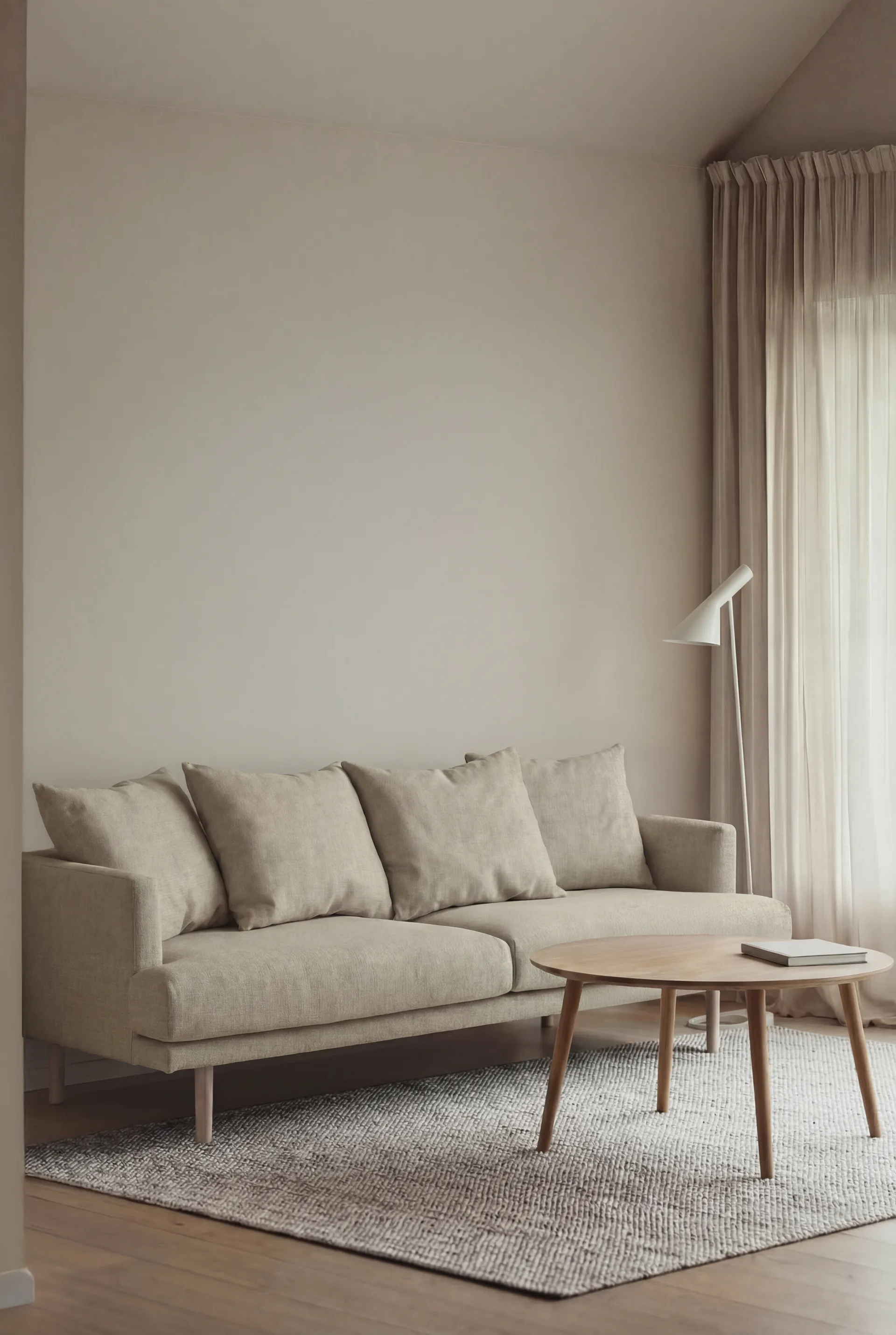 Sjövik sofa, Luiza Beige 3981-white-oiled oak, 3-seater 1898