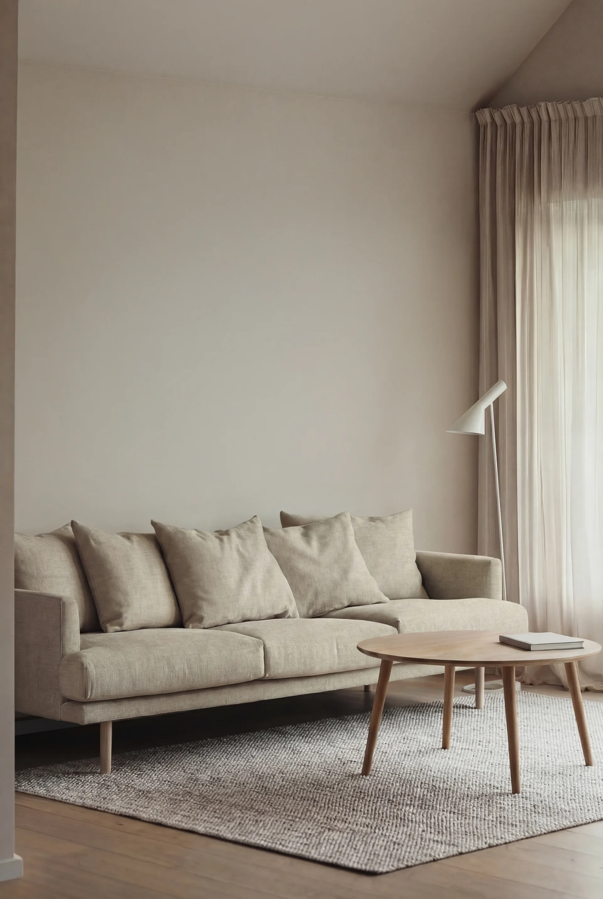 Sjövik sofa, Luiza Beige 3981-white-oiled oak, 3,5-seater 1898