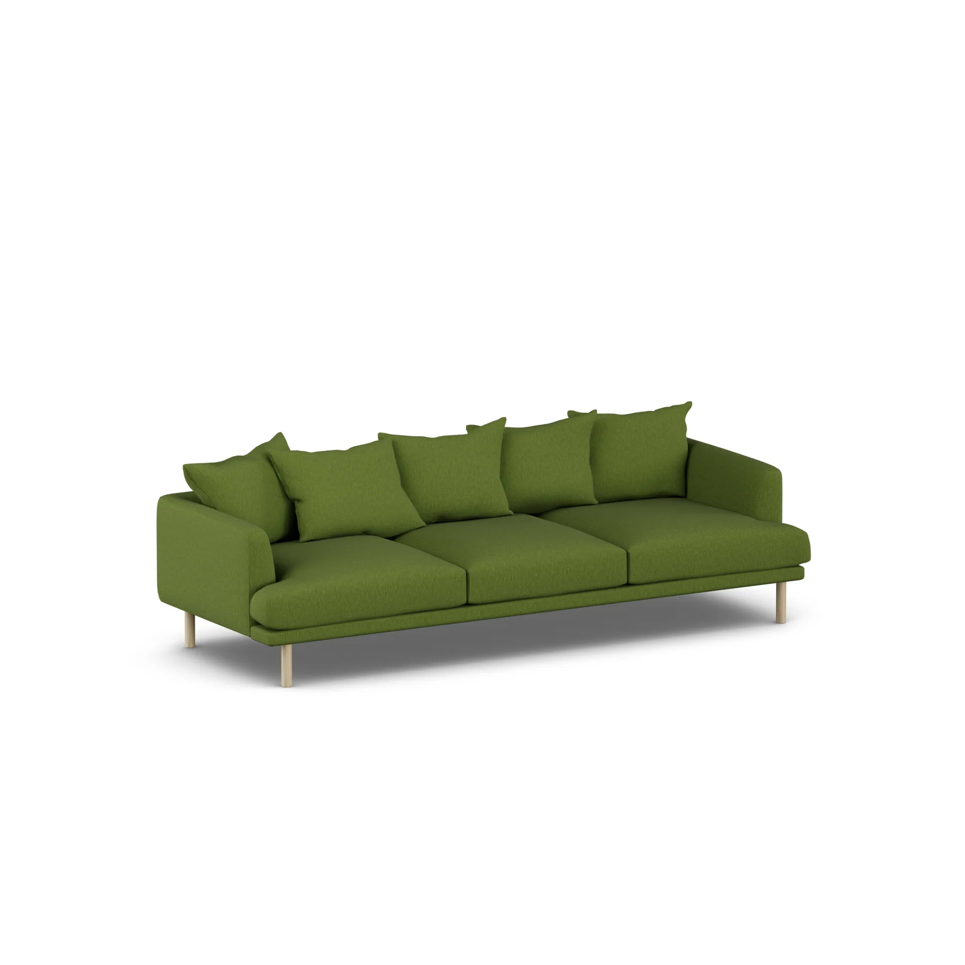 Sjövik sofa, Luiza Green 3975-white-oiled oak, 3,5-seater 1898