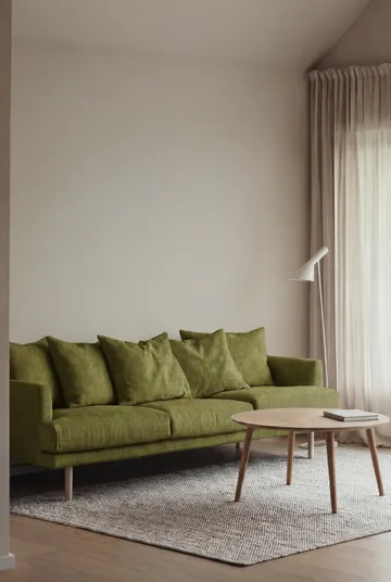 Sjövik sofa - Luiza Green 3975-white-oiled oak, 3,5-seater - 1898