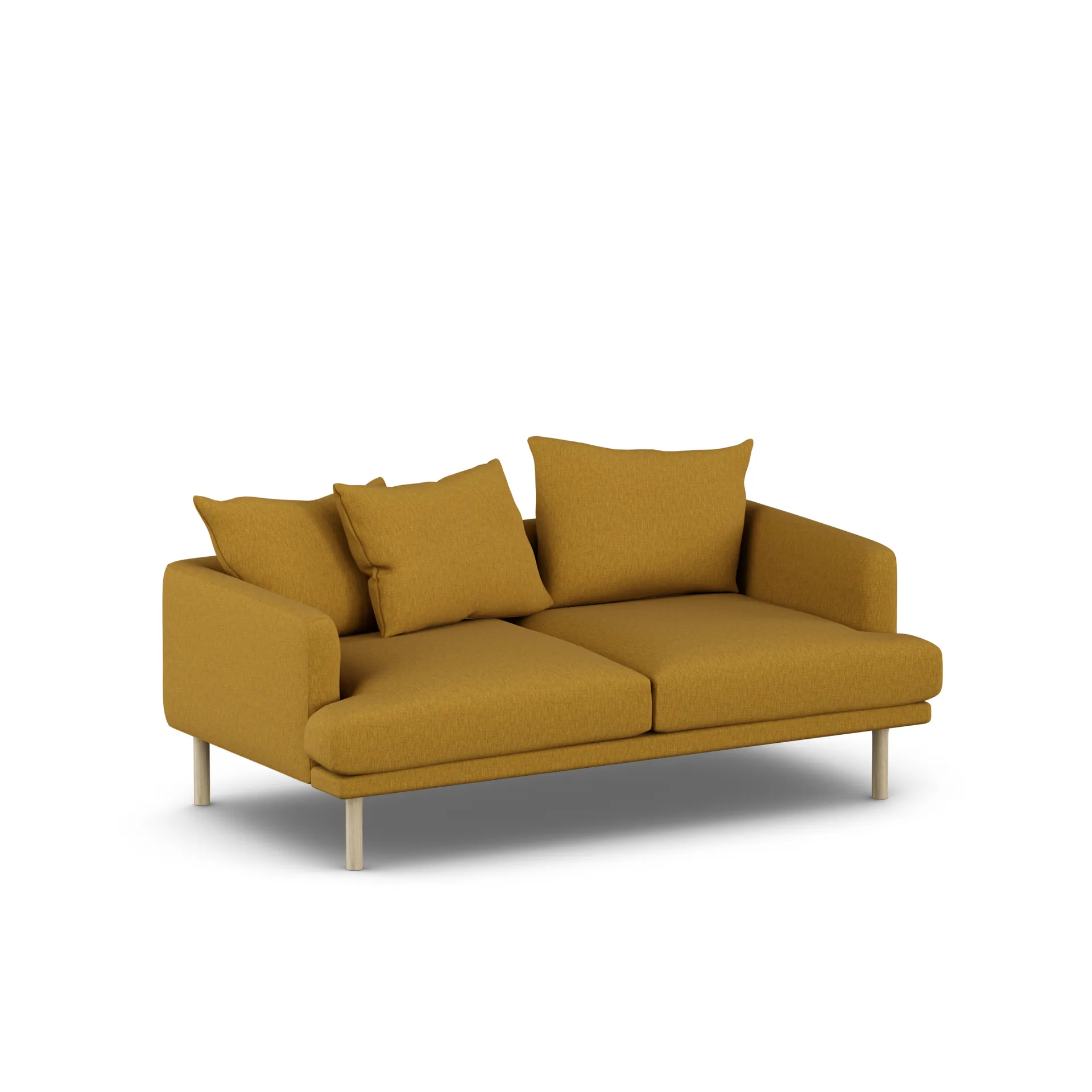 Sjövik sofa, Luiza Mustard 3972-white-oiled oak, 2,5-seater 1898