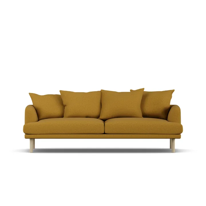Sjövik sofa - Luiza Mustard 3972-white-oiled oak, 3-seater - 1898