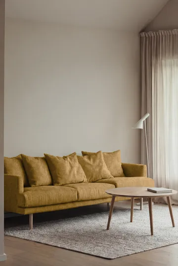 Sjövik sofa - Luiza Mustard 3972-white-oiled oak, 3,5-seater - 1898