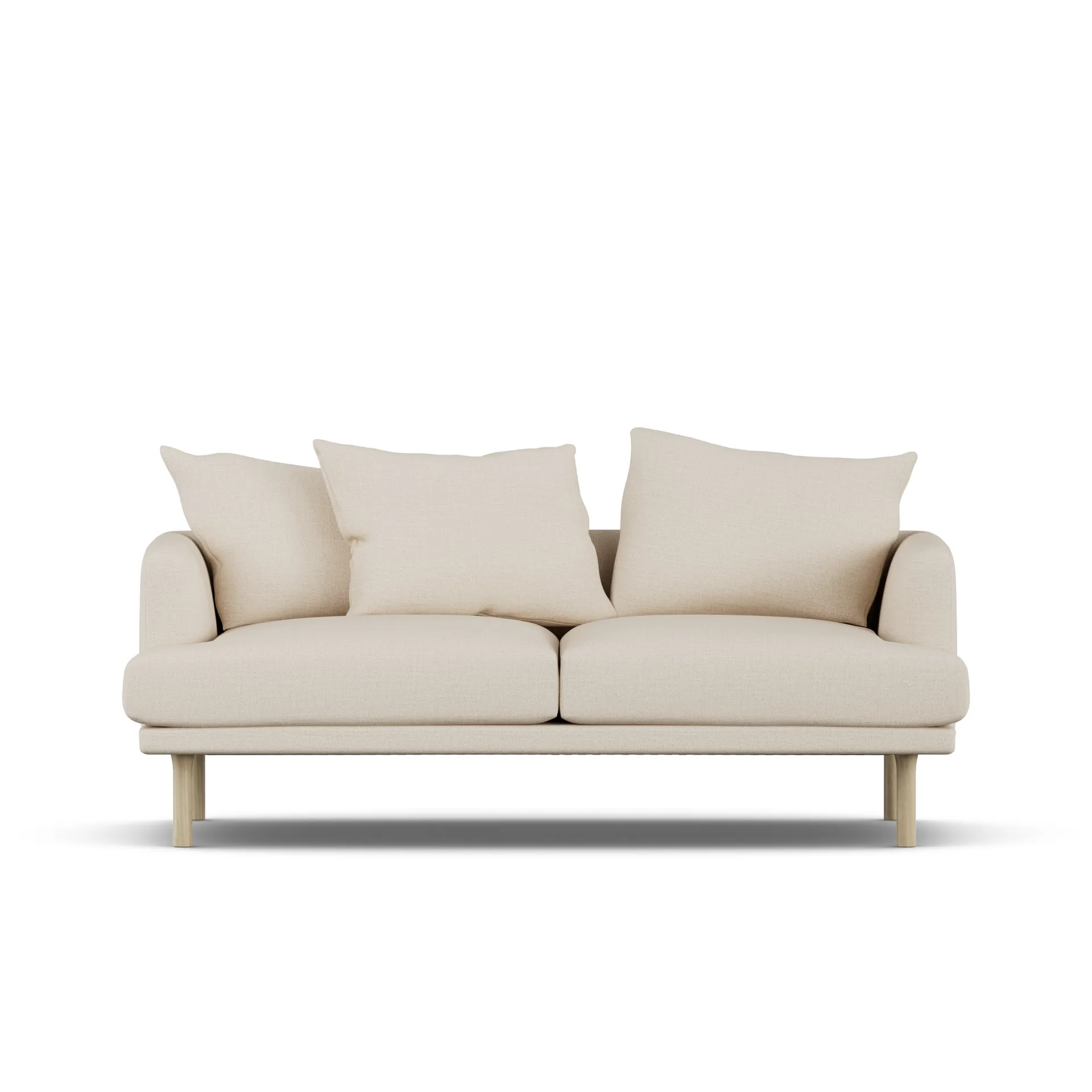Sjövik sofa, Same Beige 6670-white-oiled oak, 2,5-seater 1898
