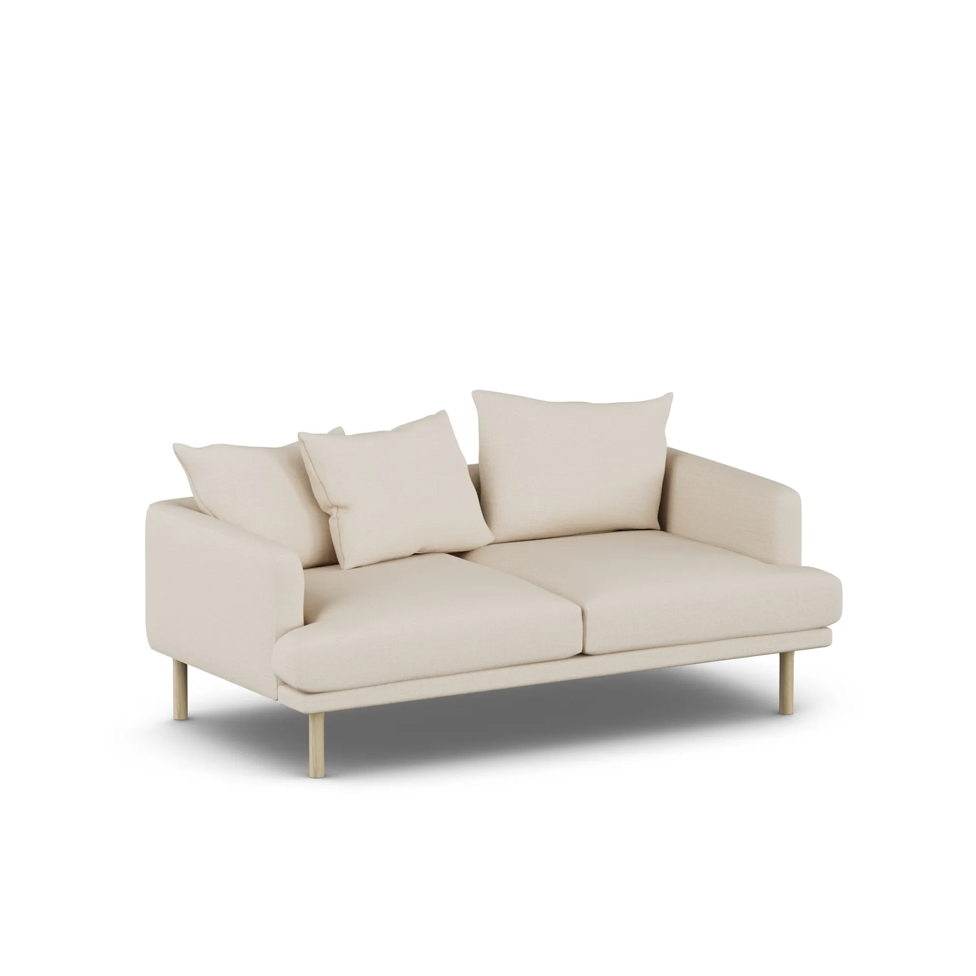 Sjövik sofa, Same Beige 6670-white-oiled oak, 2,5-seater 1898