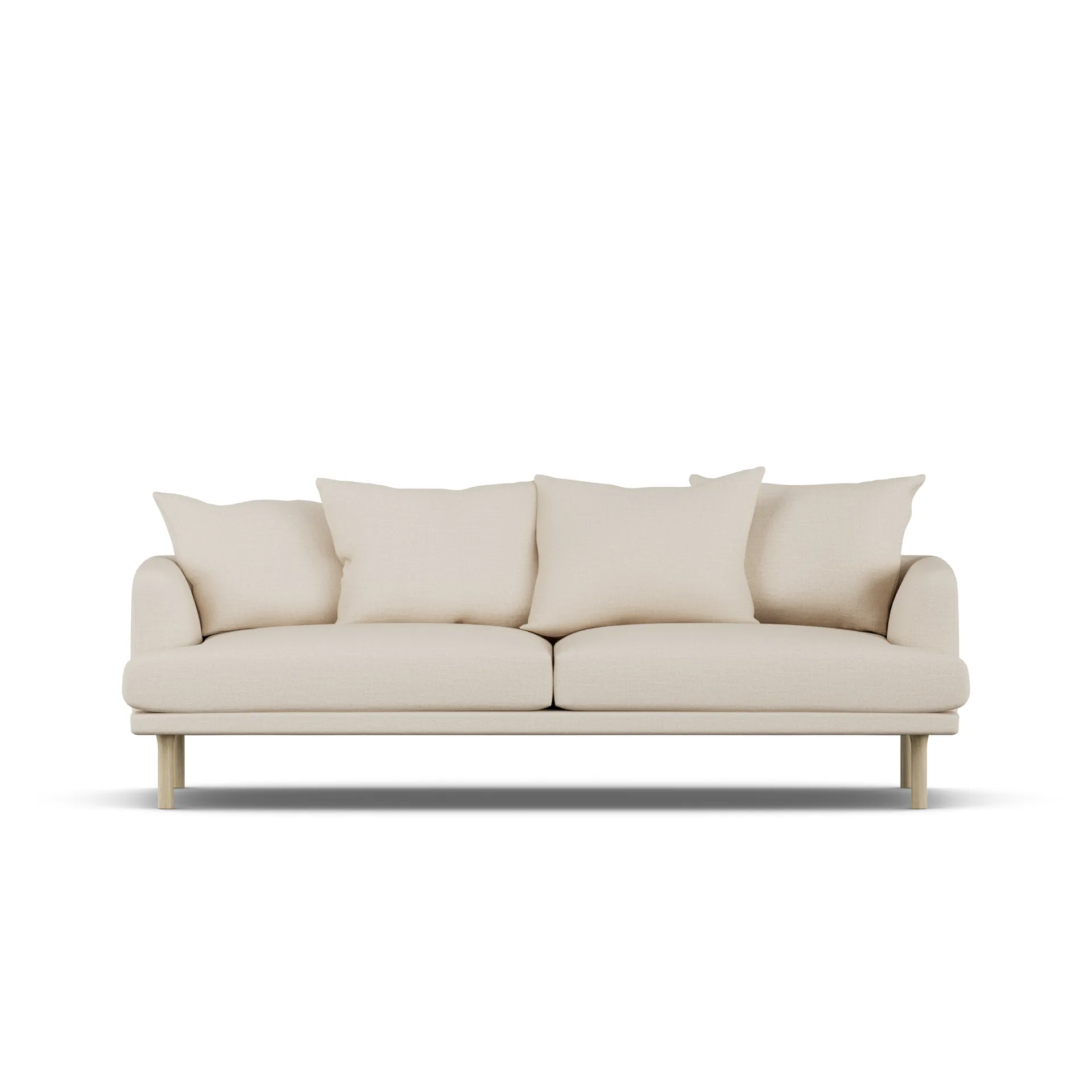 Sjövik sofa, Same Beige 6670-white-oiled oak, 3-seater 1898