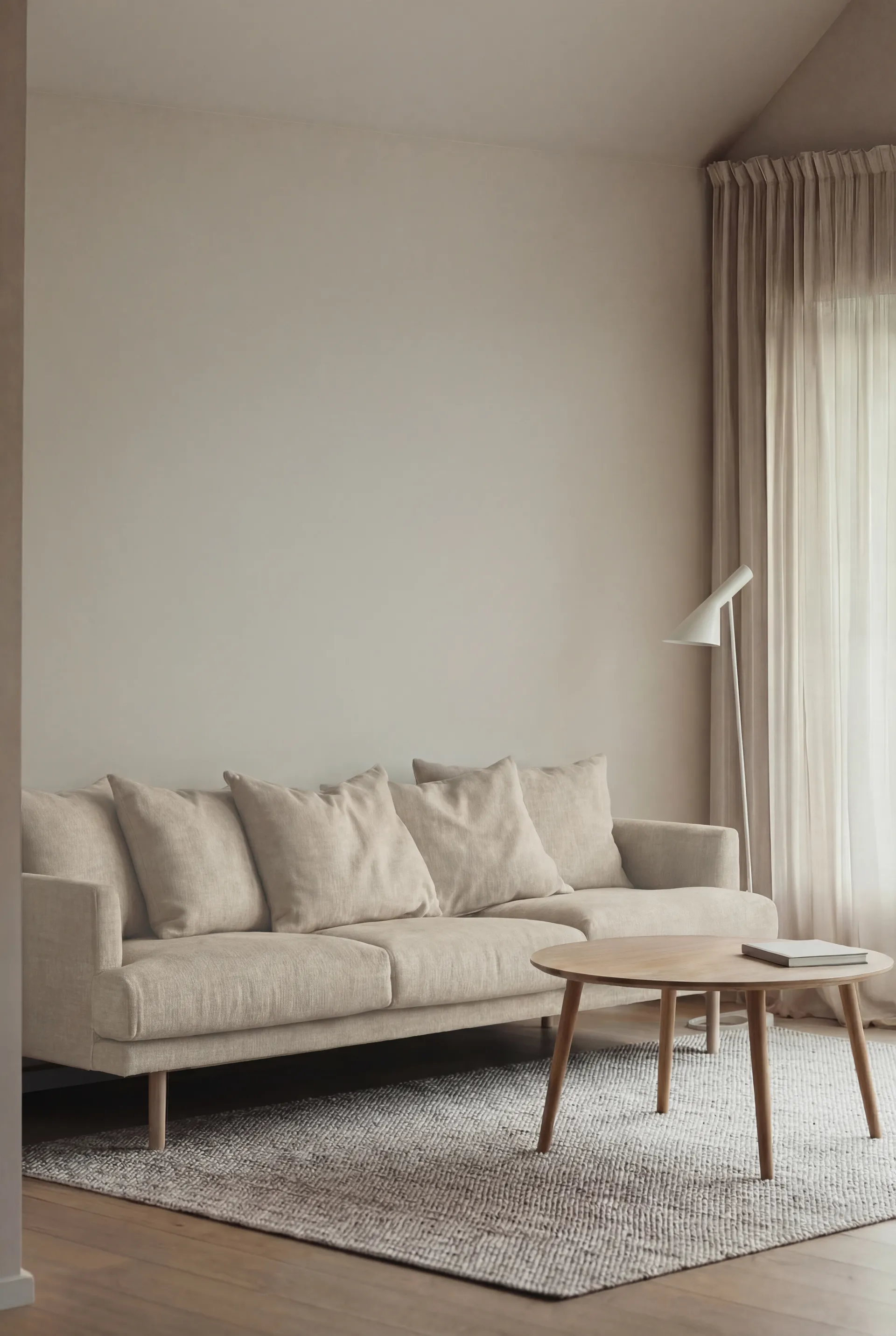 Sjövik sofa, Same Beige 6670-white-oiled oak, 3,5-seater 1898