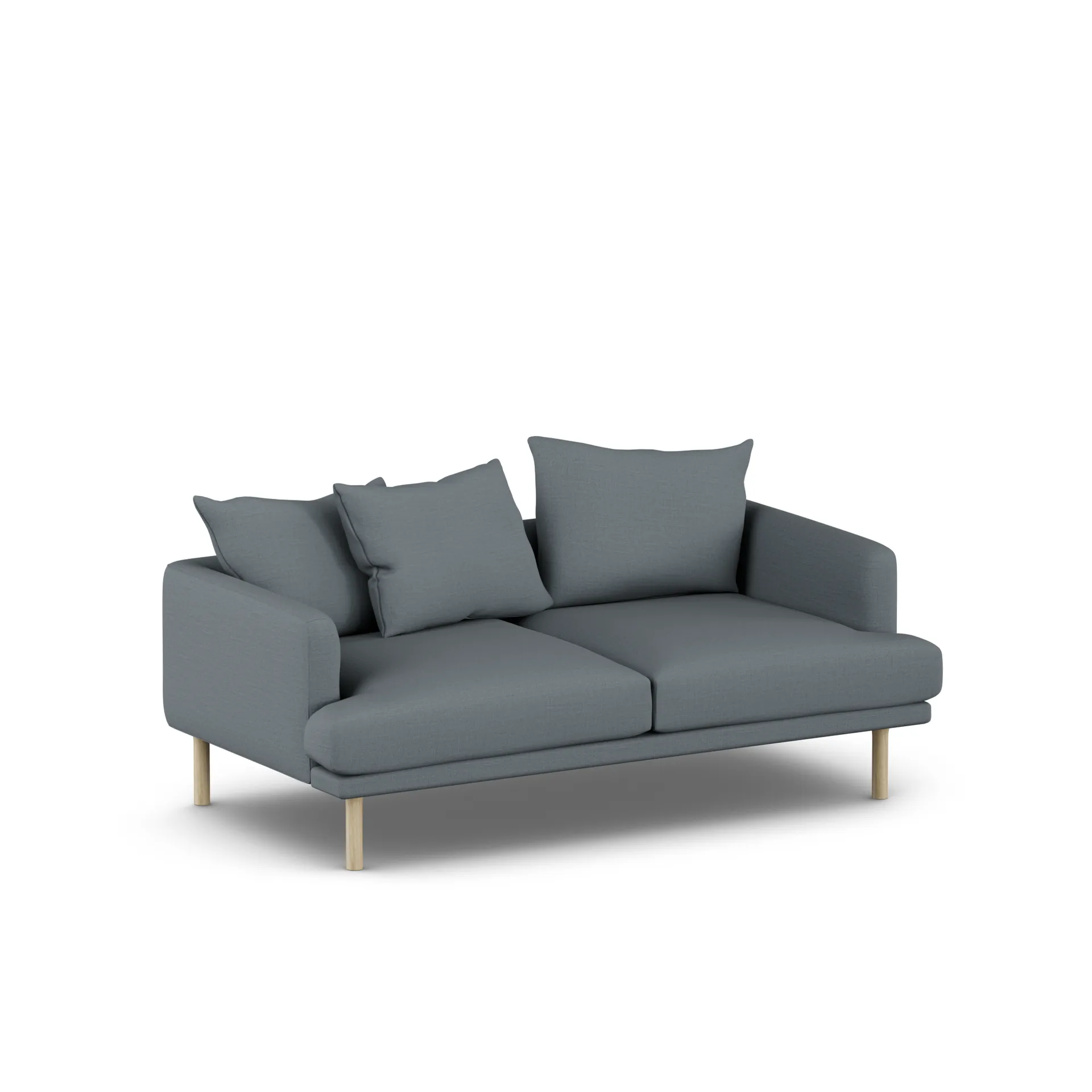 Sjövik sofa, Same Blue 6678-white-oiled oak, 2,5-seater 1898