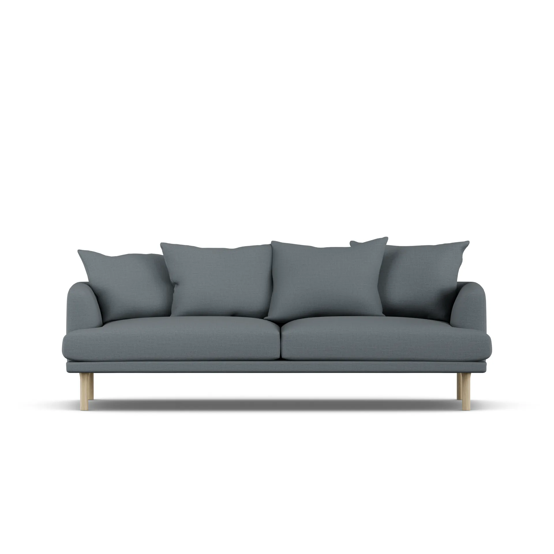 Sjövik sofa, Same Blue 6678-white-oiled oak, 3-seater 1898