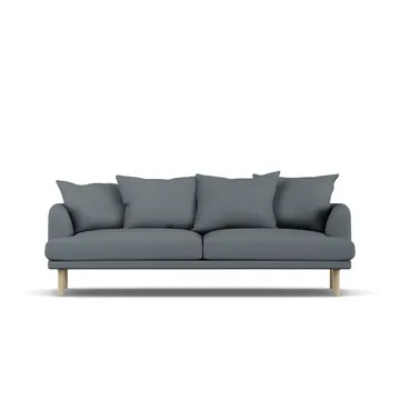 Sjövik sofa - Same Blue 6678-white-oiled oak, 3-seater - 1898