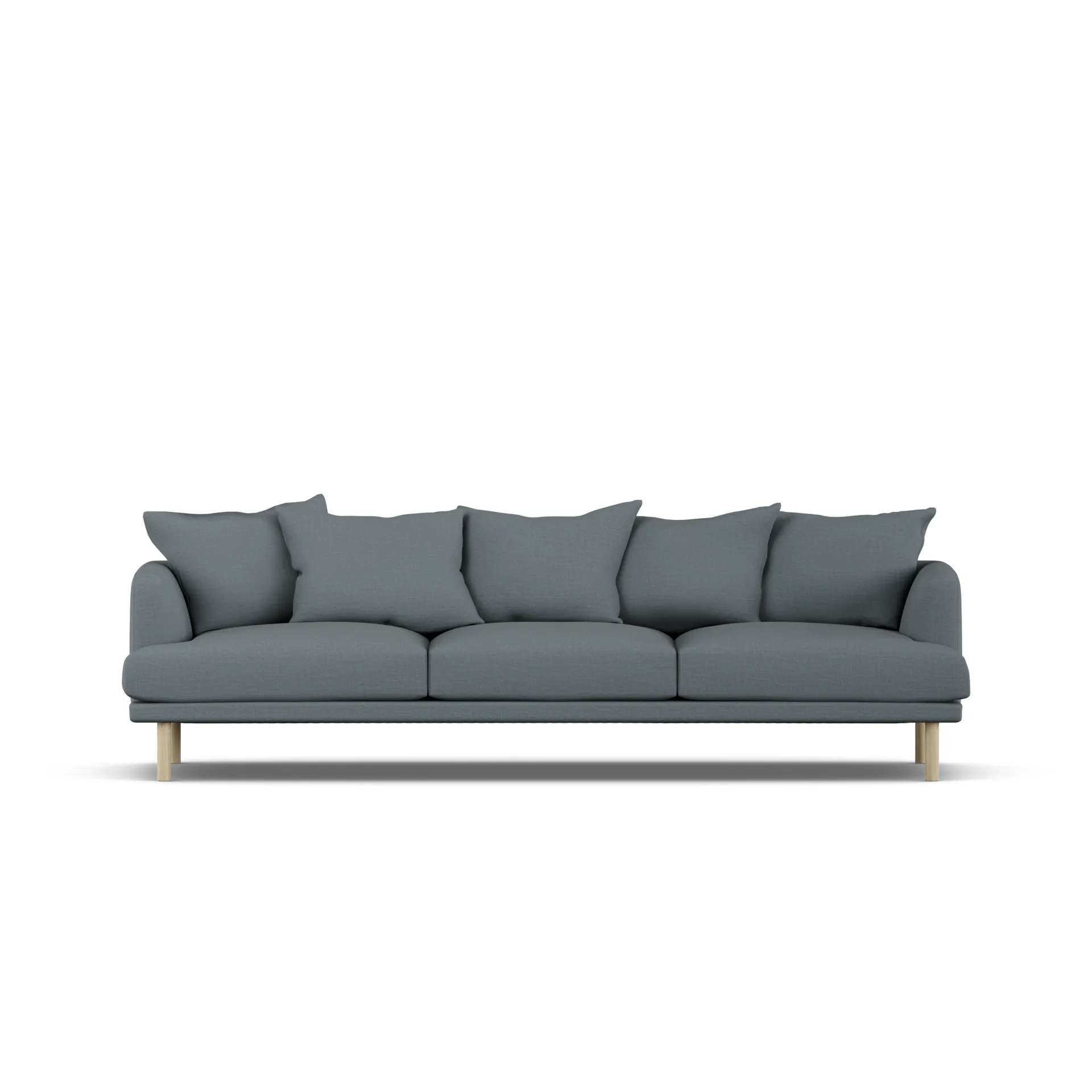 Sjövik sofa, Same Blue 6678-white-oiled oak, 3,5-seater 1898