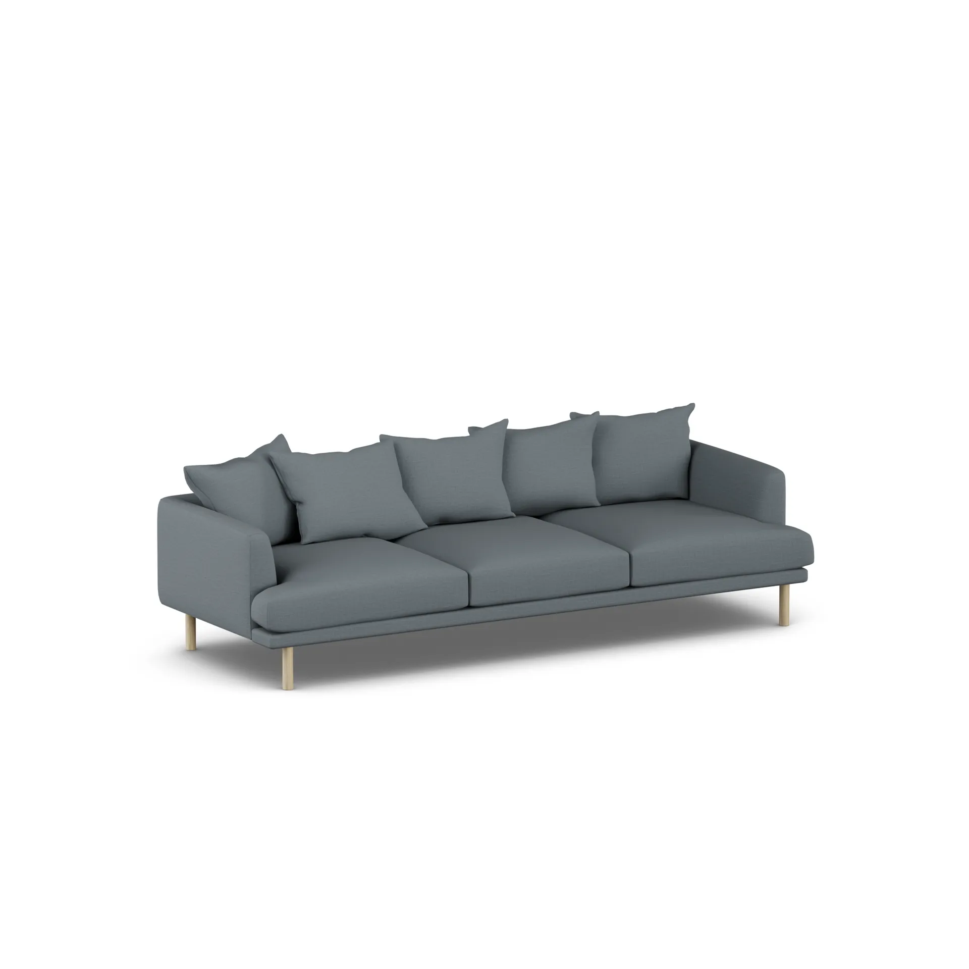 Sjövik sofa, Same Blue 6678-white-oiled oak, 3,5-seater 1898