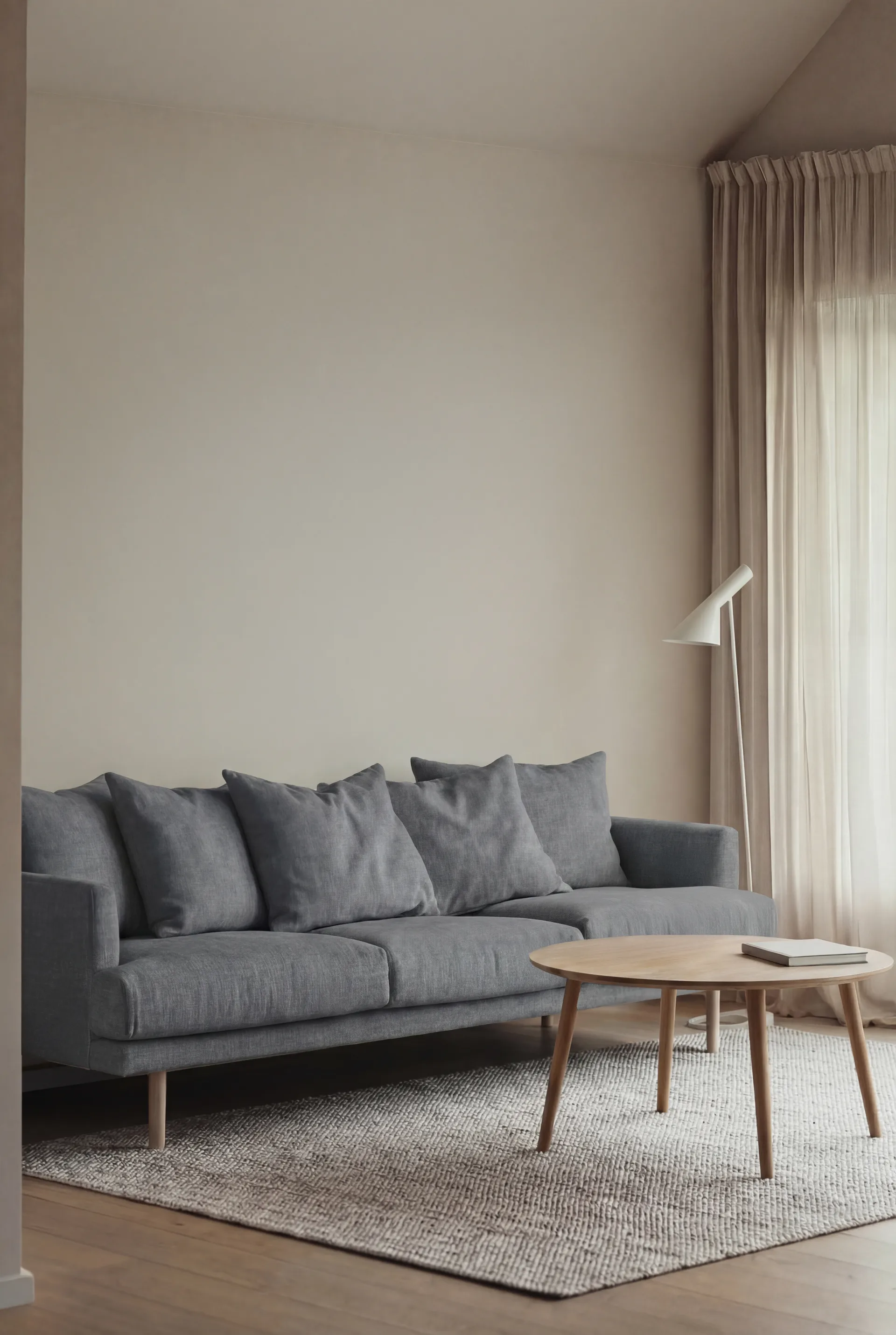 Sjövik sofa, Same Blue 6678-white-oiled oak, 3,5-seater 1898