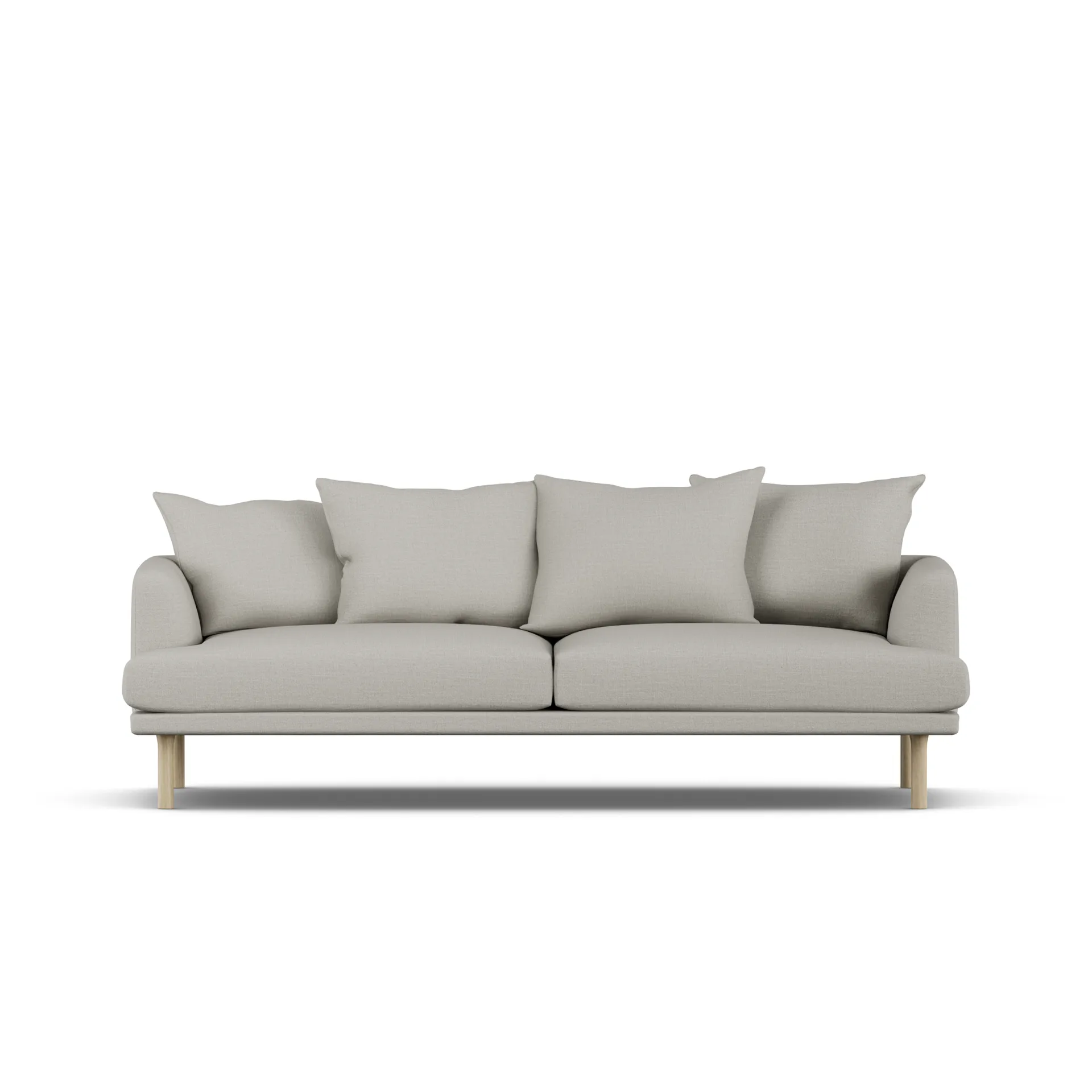 Sjövik sofa, Same Grey 6673-white-oiled oak, 3-seater 1898