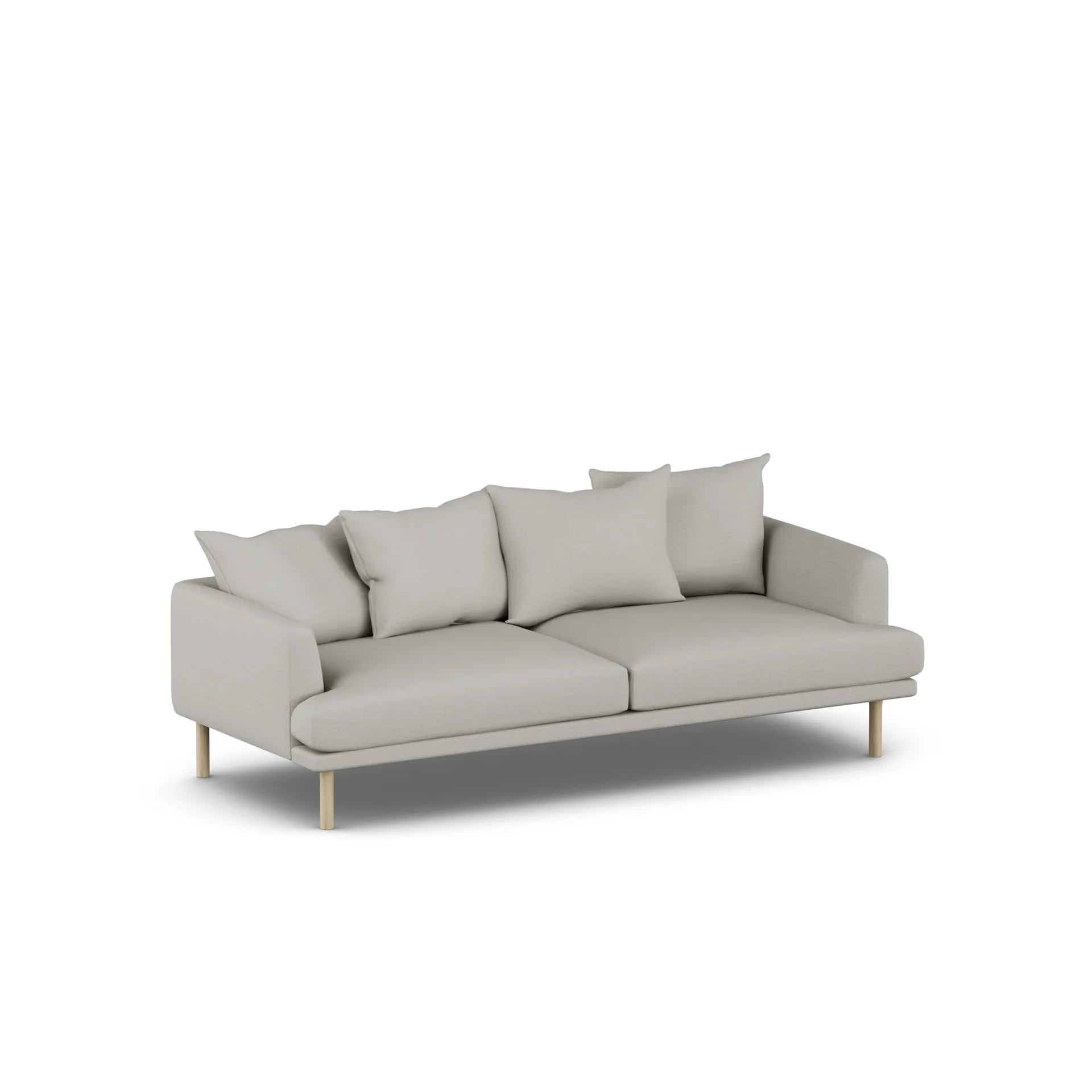 Sjövik sofa, Same Grey 6673-white-oiled oak, 3-seater 1898