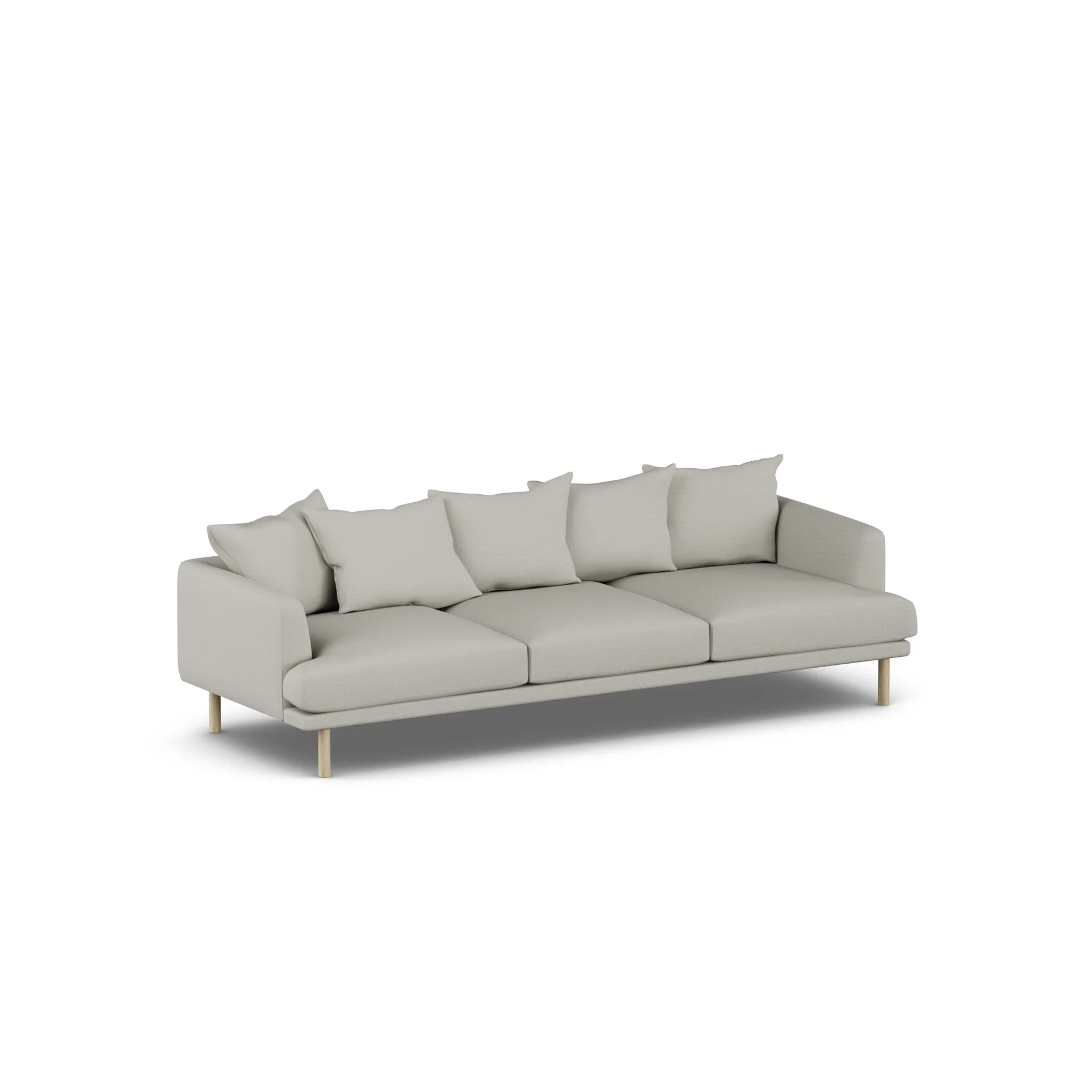Sjövik sofa, Same Grey 6673-white-oiled oak, 3,5-seater 1898