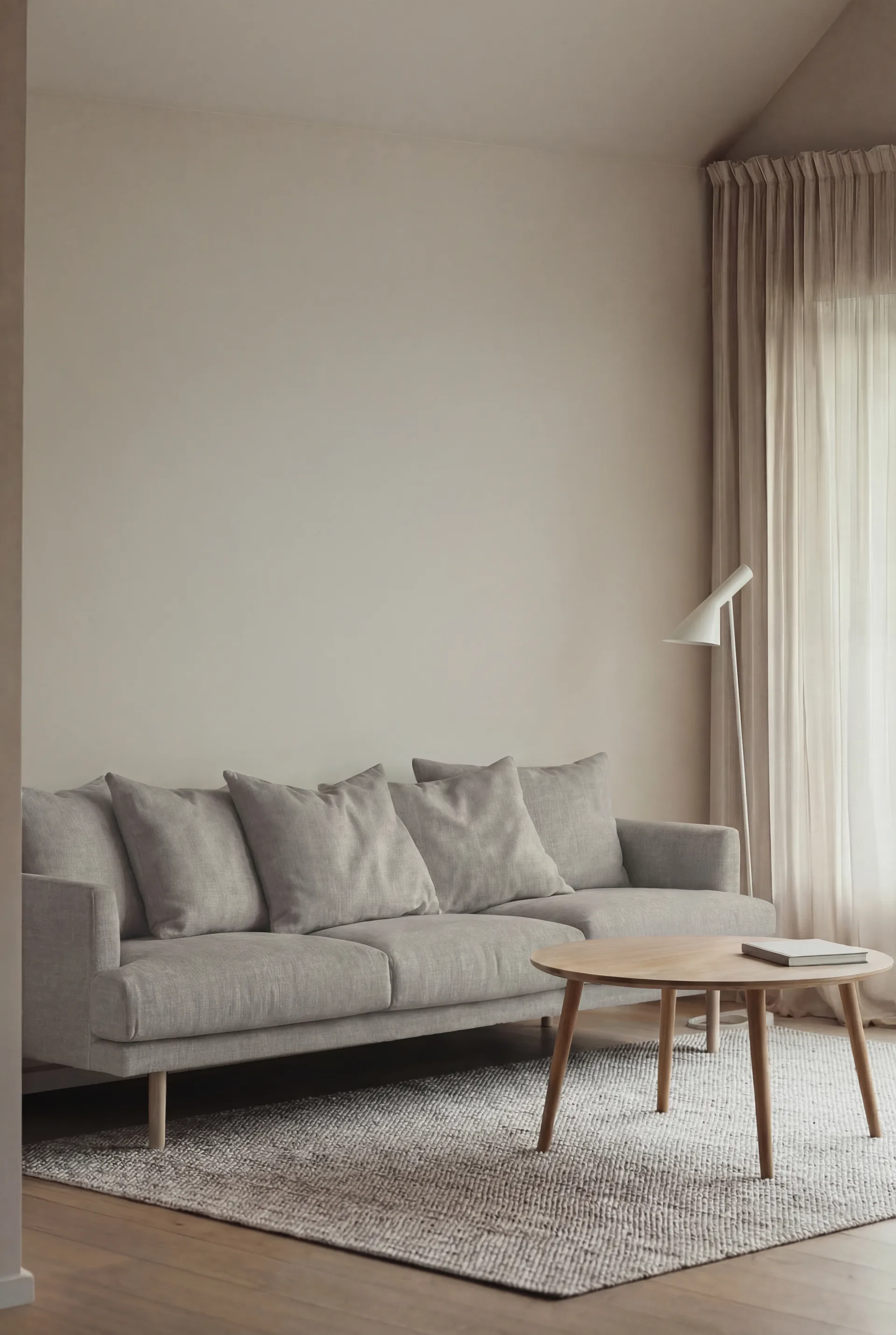 Sjövik sofa, Same Grey 6673-white-oiled oak, 3,5-seater 1898