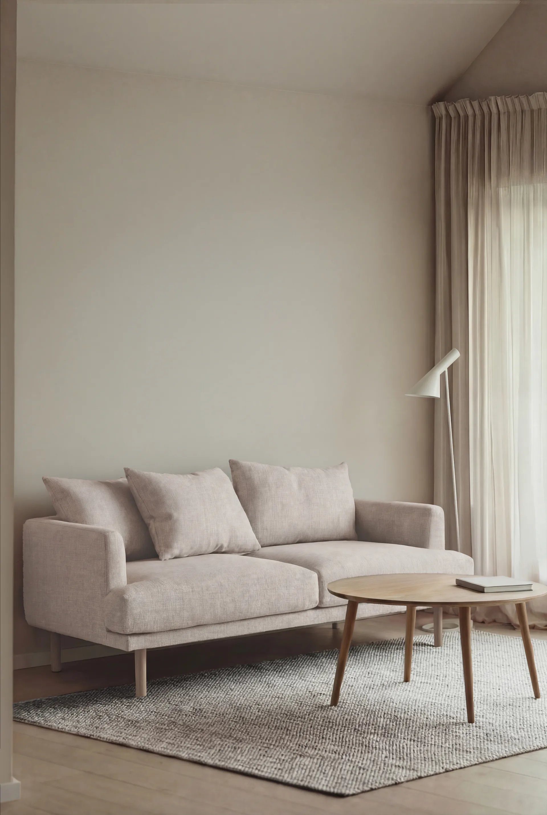 Sjövik sofa, Same Off White 6671-white-oiled oak, 2,5-seater 1898