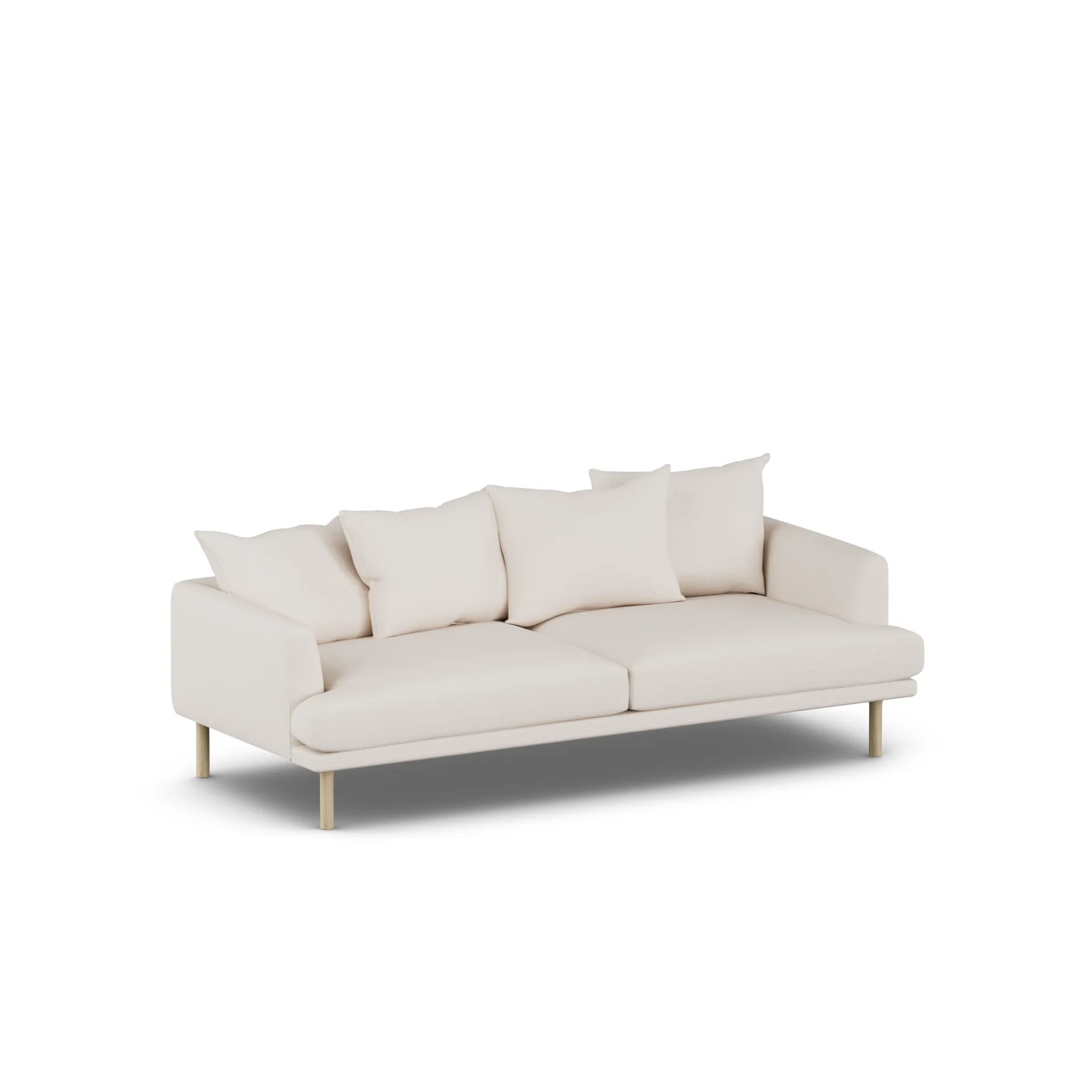 Sjövik sofa, Same Off White 6671-white-oiled oak, 3-seater 1898