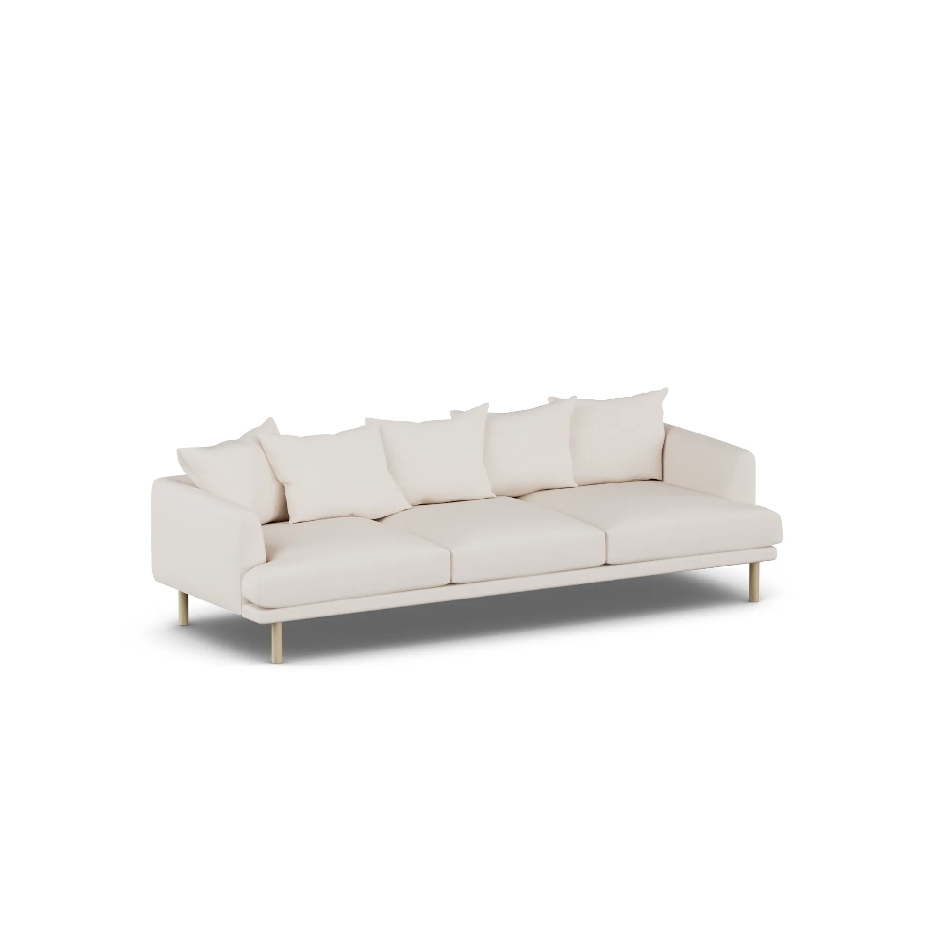 Sjövik sofa, Same Off White 6671-white-oiled oak, 3,5-seater 1898