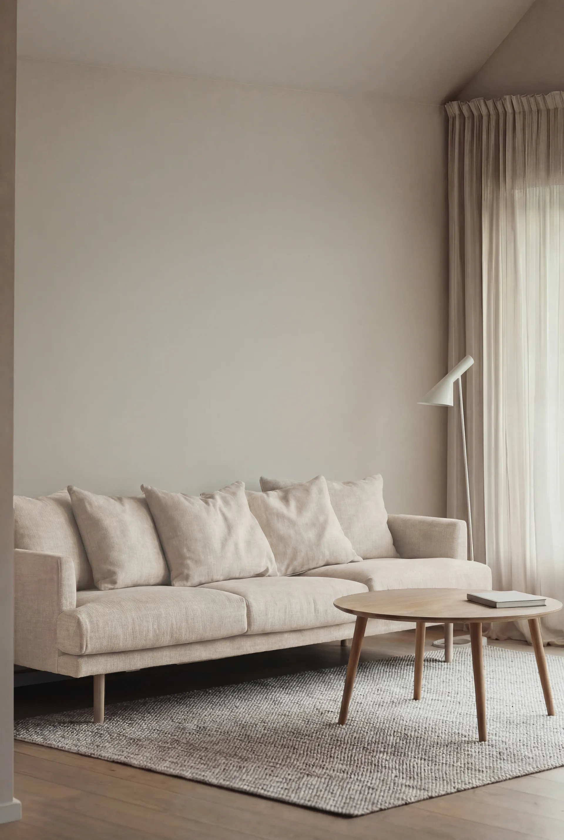 Sjövik sofa, Same Off White 6671-white-oiled oak, 3,5-seater 1898