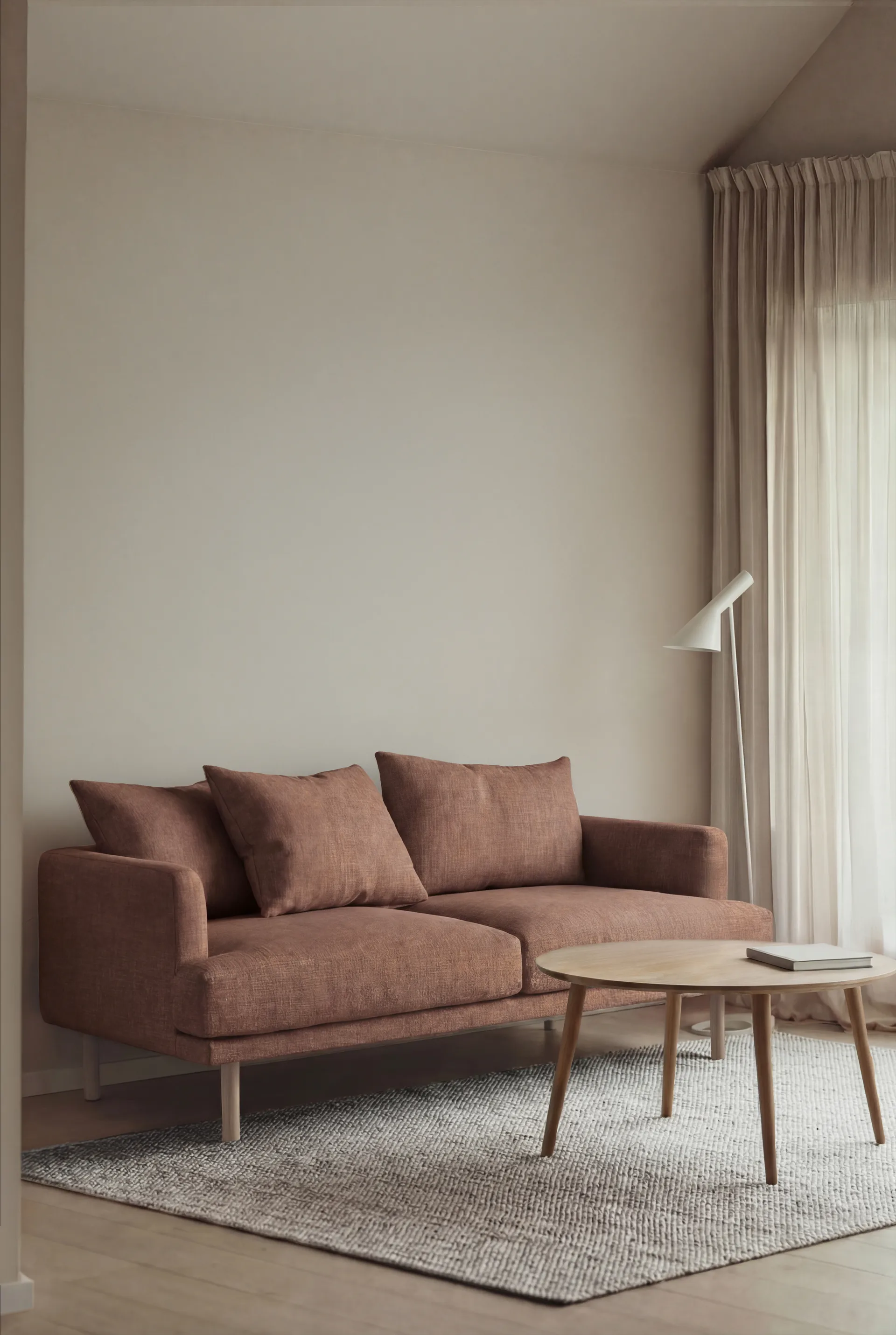 Sjövik sofa, Same Rust 6675-white-oiled oak, 2,5-seater 1898