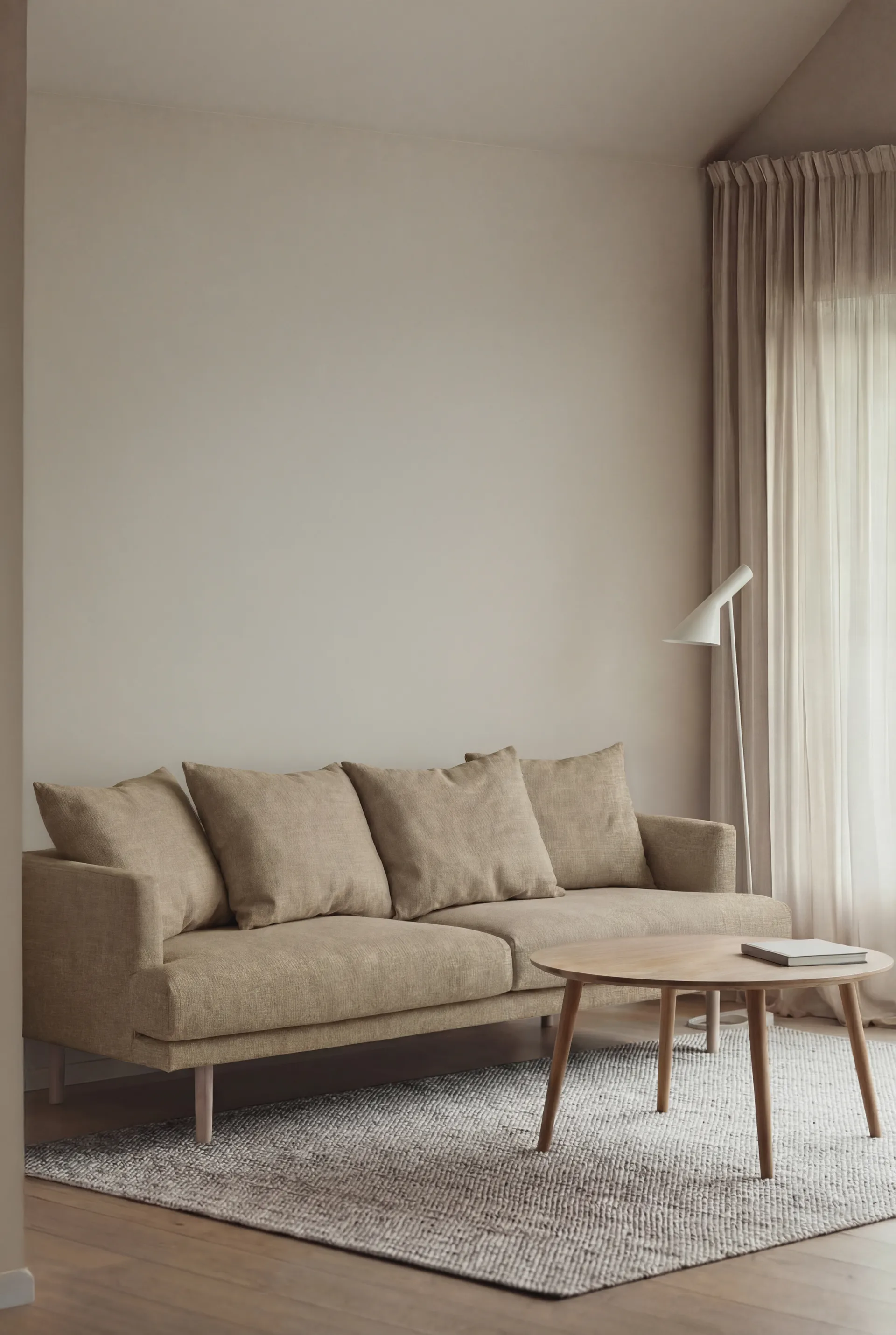 Sjövik sofa, Same Sand 6672-white-oiled oak, 3-seater 1898