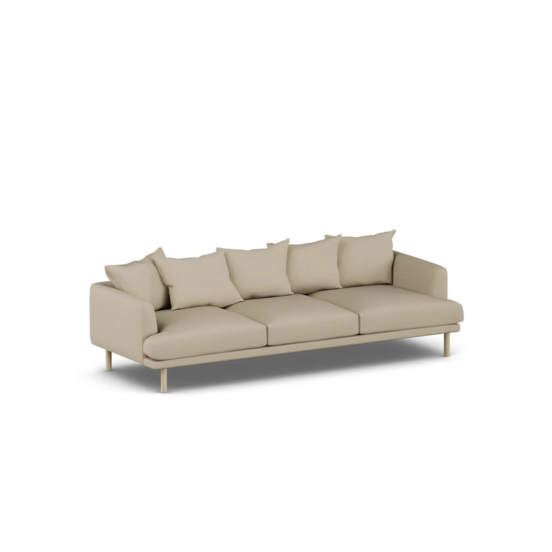 Sjövik sofa, Same Sand 6672-white-oiled oak, 3,5-seater 1898