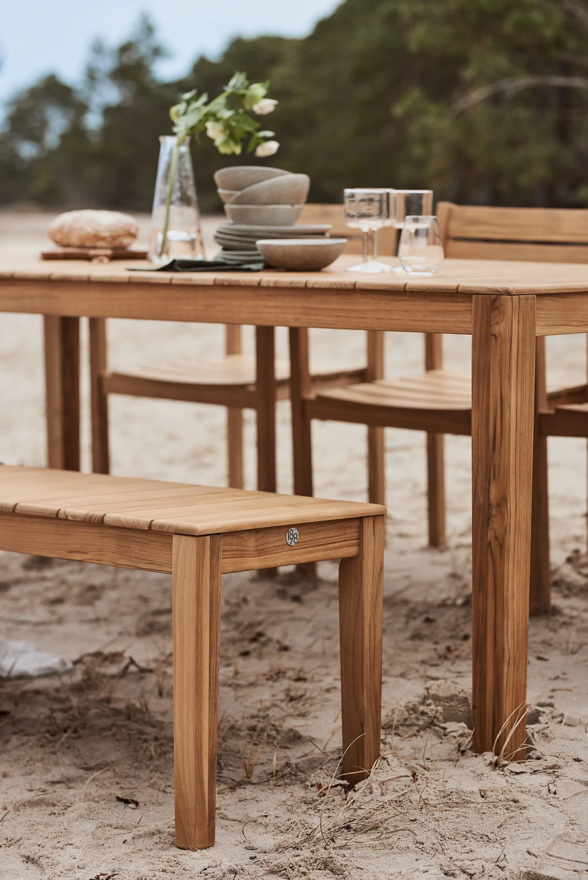 Sköndal bench 199x40x45 cm, Teak 1898