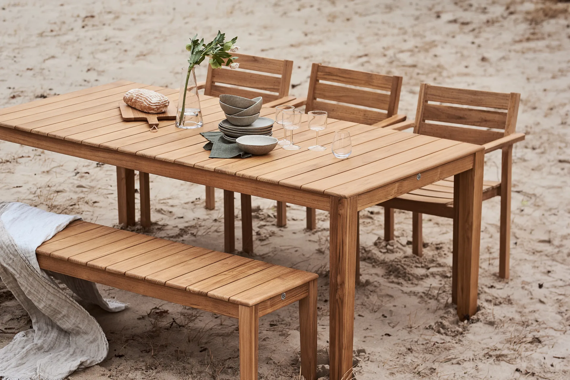 Sköndal bench 199x40x45 cm, Teak 1898